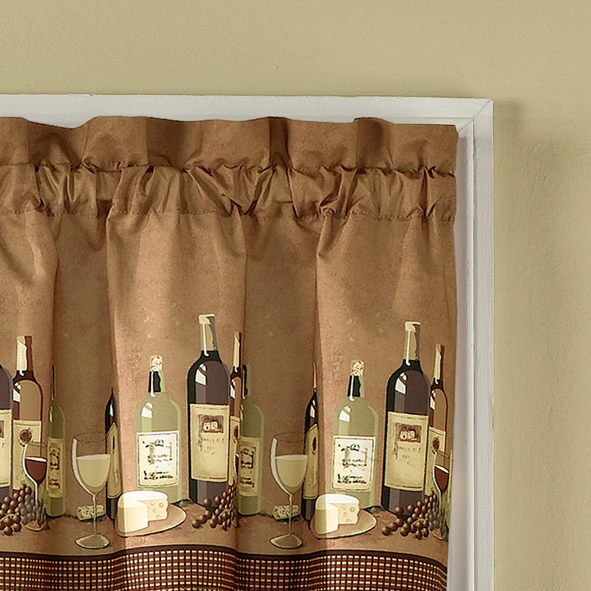 Wines 3-Piece Kitchen Curtain Tier Set