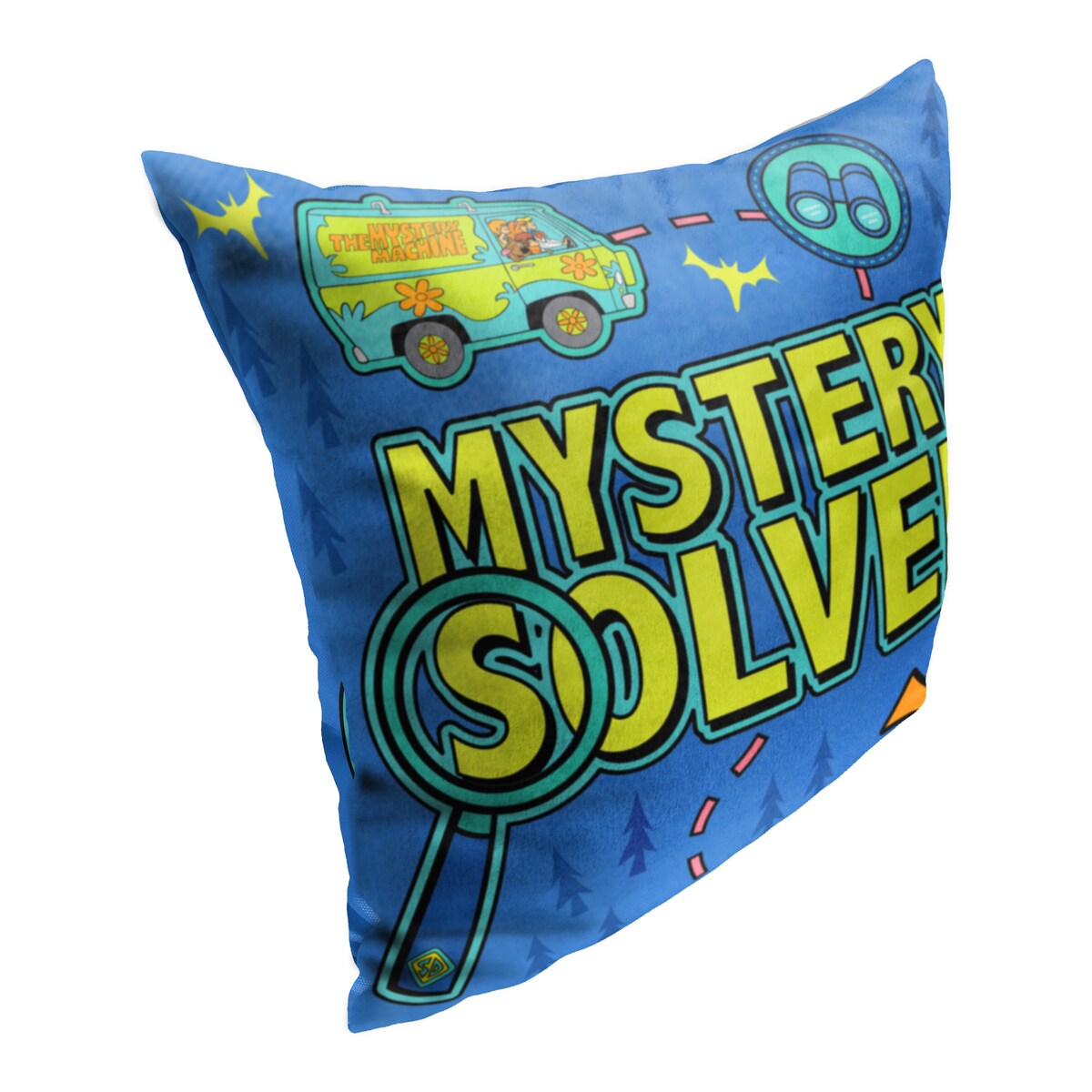 Scooby Doo Mystery Solved Map Printed Throw Pillow - Blue