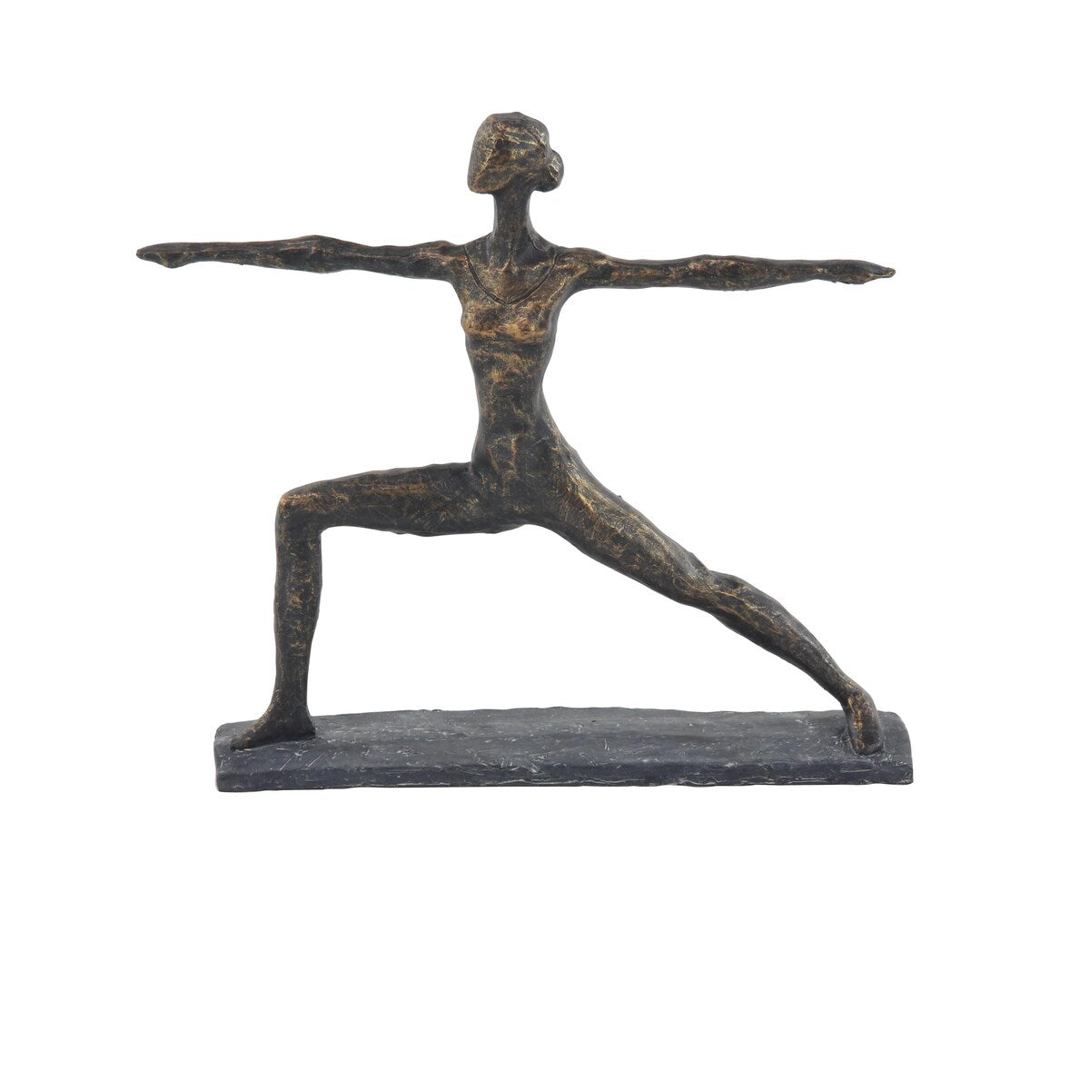 Polystone Yoga Decorative Sculpture - Brass - Roche River Decor