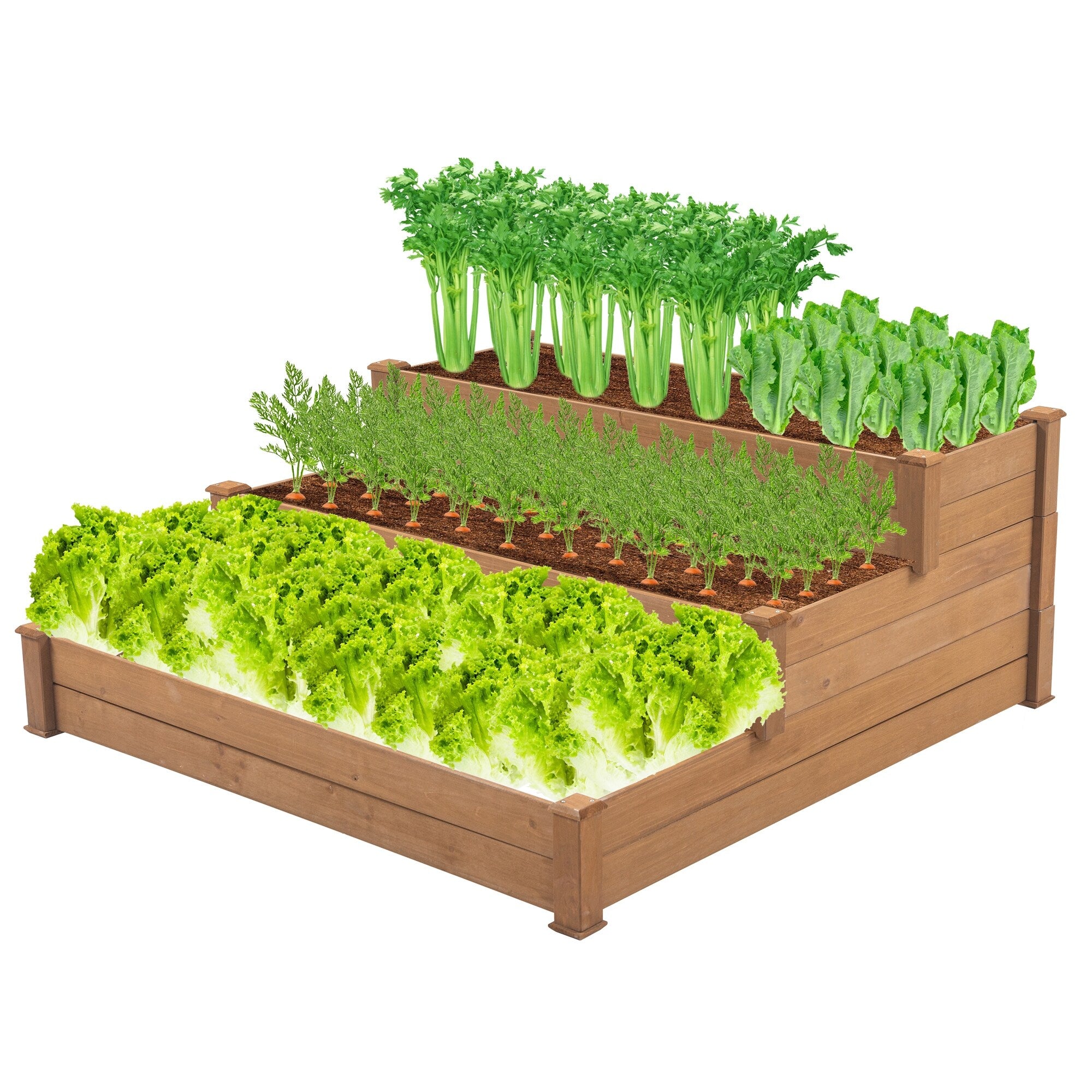 Wood Tiered, Raised Garden Bed