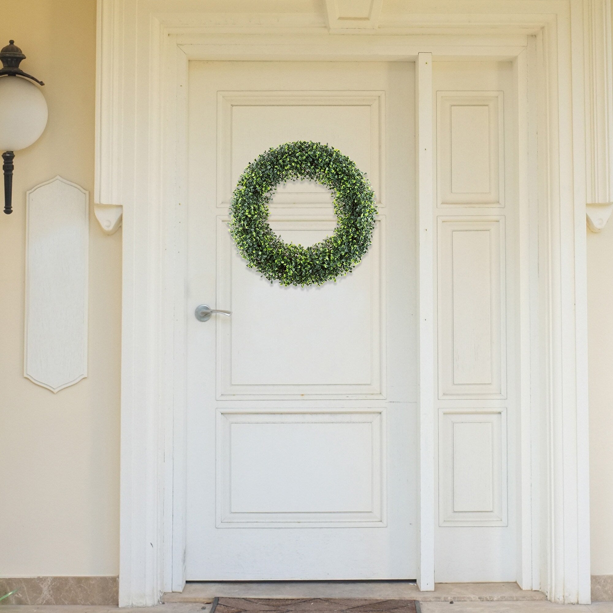 Artificial Boxwood 19.5 inch Round Wreath by Pure Garden