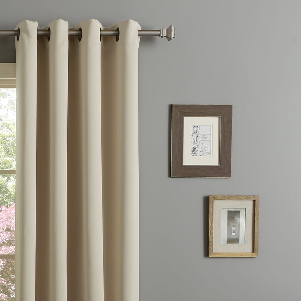 Aurora Home 54 Inch Thermal Insulated Blackout Grommet Top Curtain Panel Pair - 52w x 54l each - 52w x 54l each