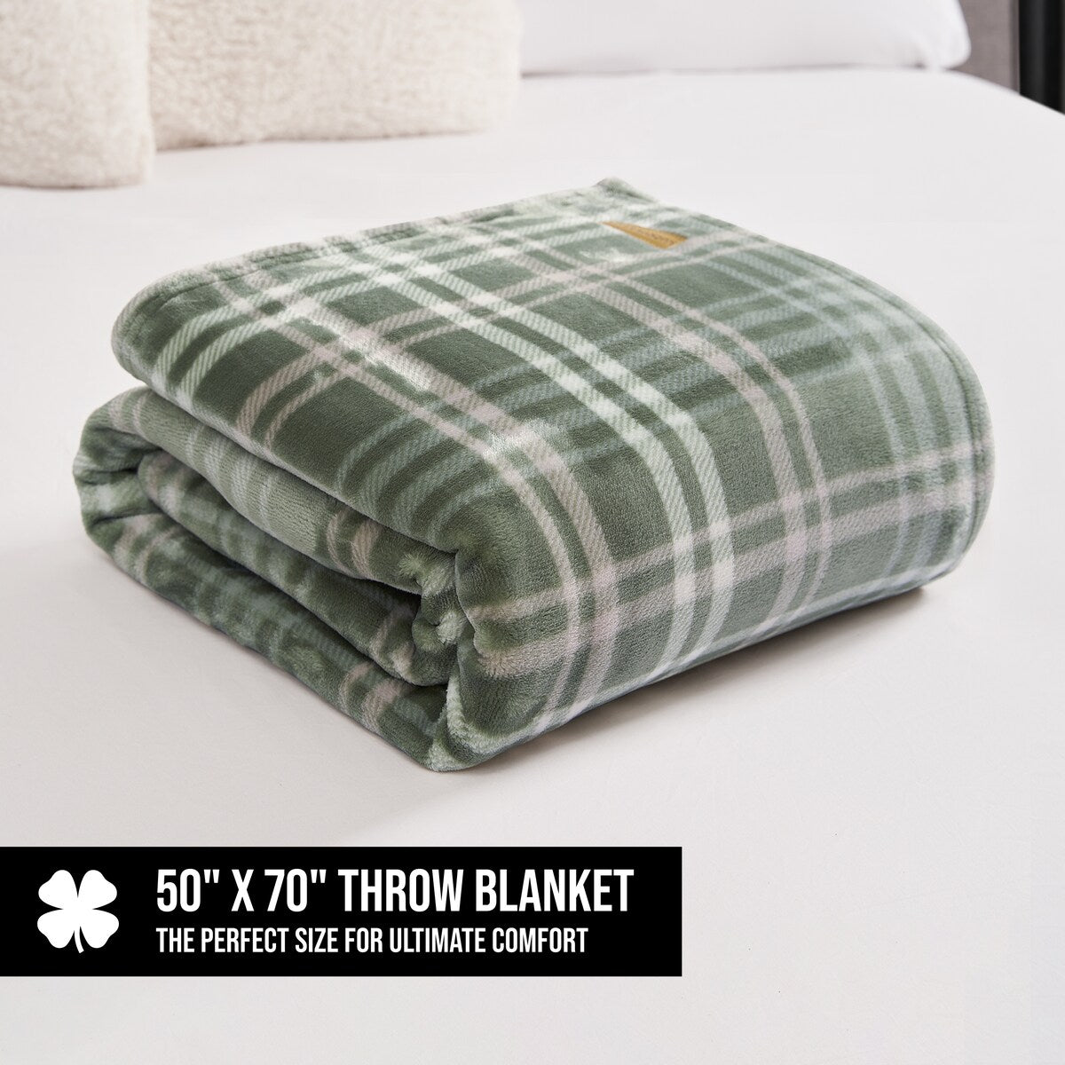 Lucky Brand Camper Plaid Throws Plush 50 x 70 Throw Blanket