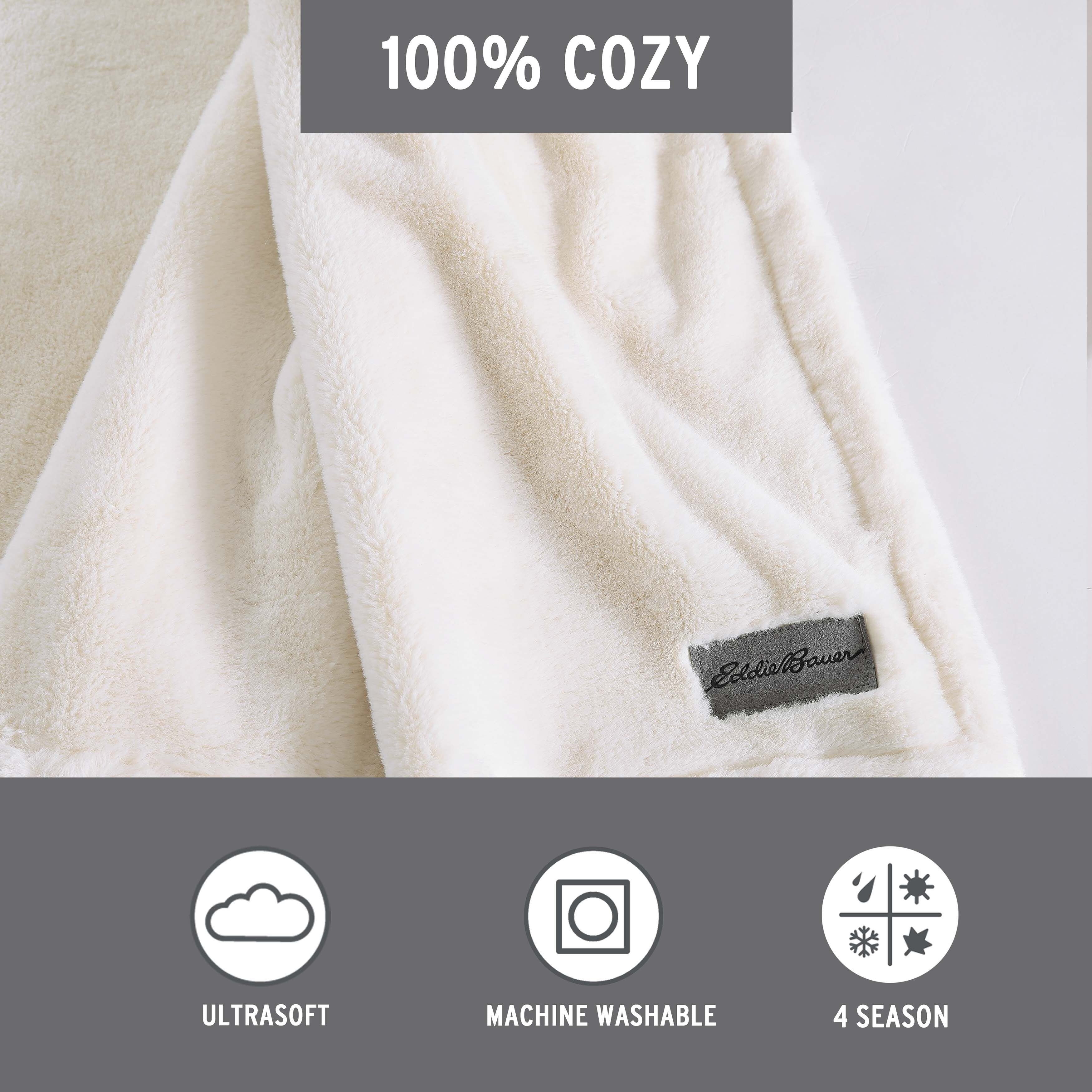 Eddie Bauer Faux Fur Throw Blankets