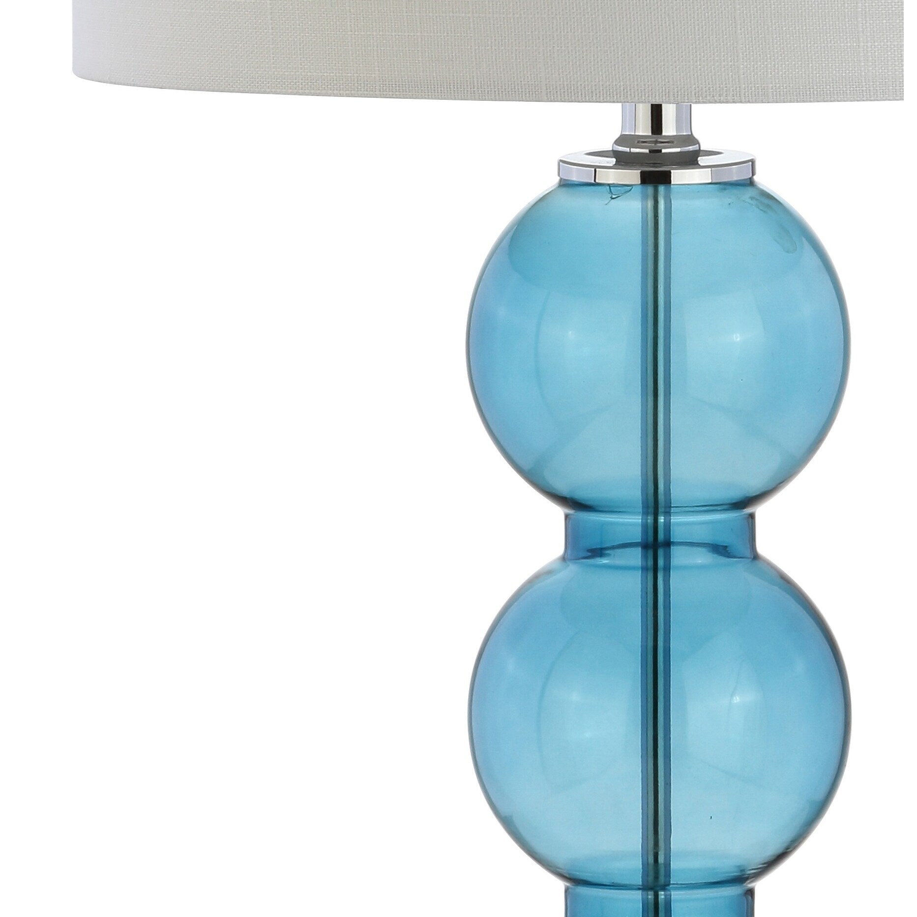 Ella 27 Glass Triple-Sphere LED Table Lamp, Mercury Silver/Chrome (Set of 2) by JONATHAN Y