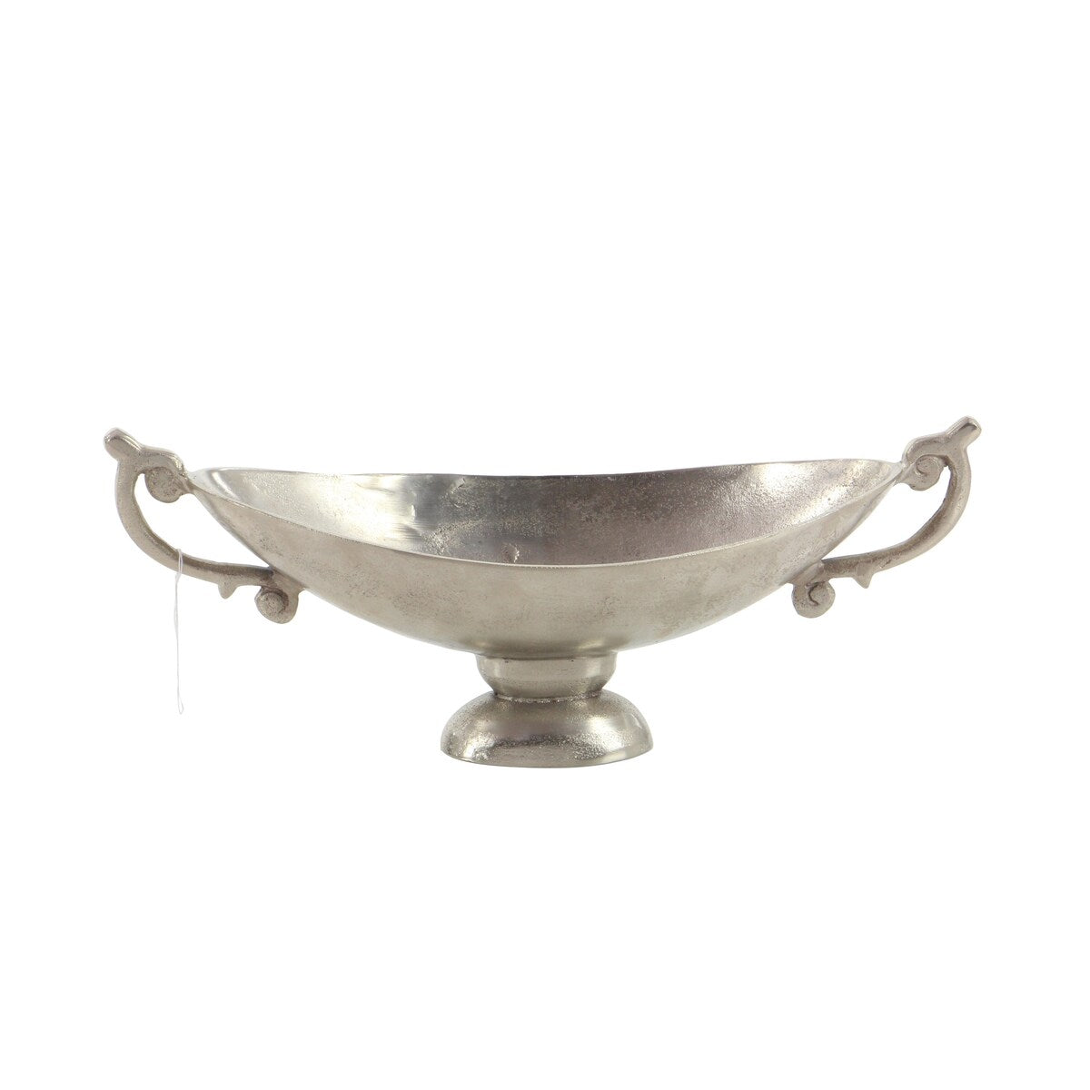 Aluminum Metal Decorative Decorative Bowl with Handles - Silver - Roche River Decor