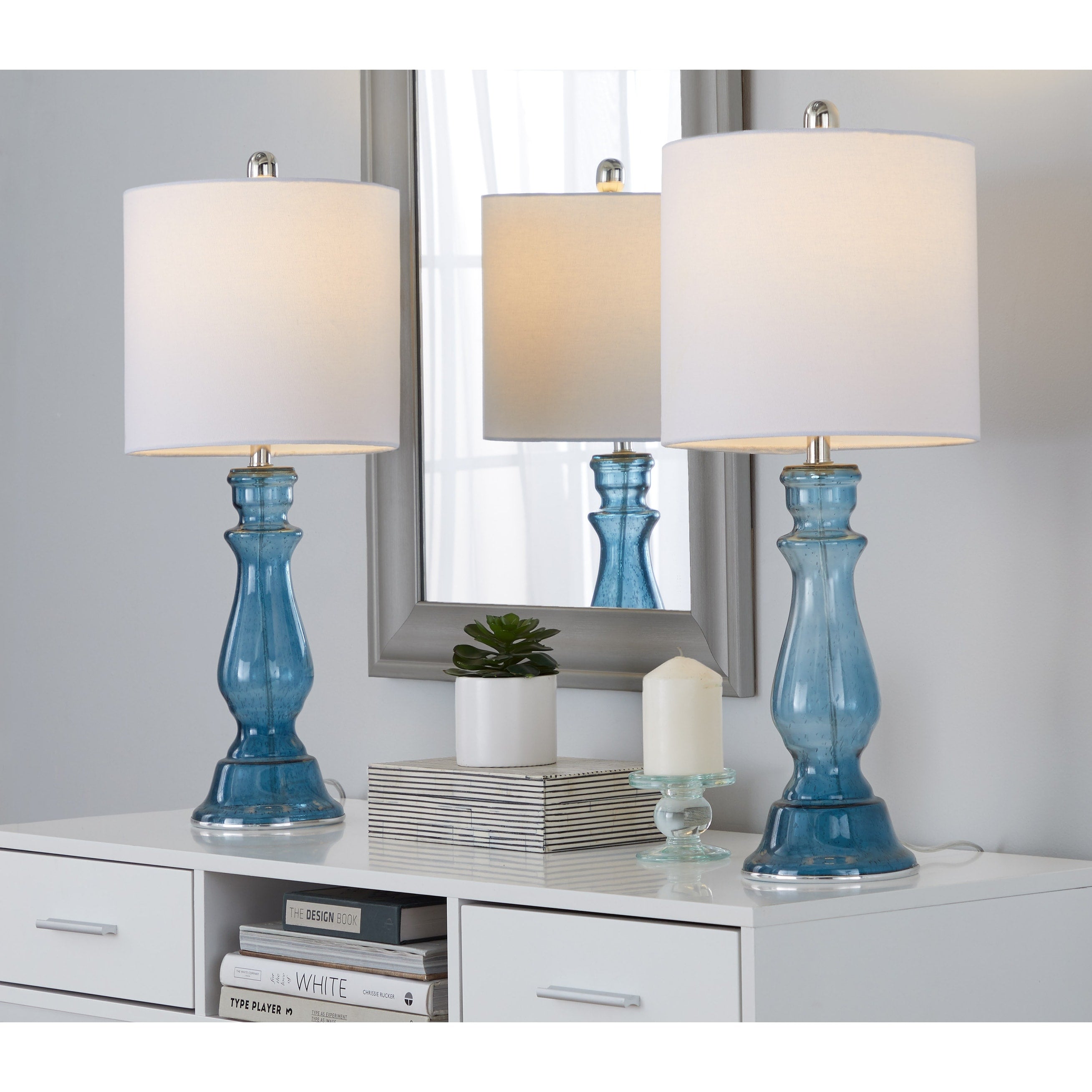 Bella 24 Glass Table Lamp (Set of 2)