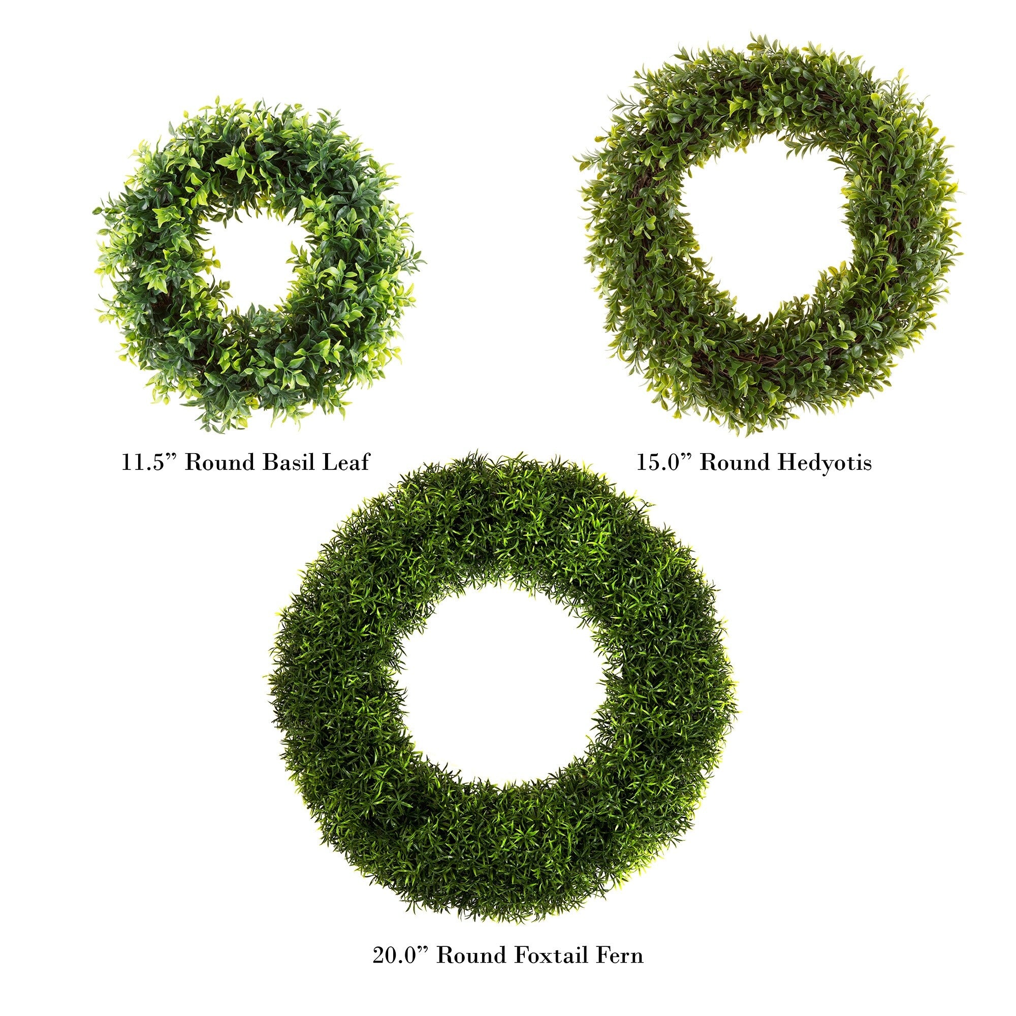 Decorative UV Resistant Boxwood Fall Wreath - 11.5-Inch Round