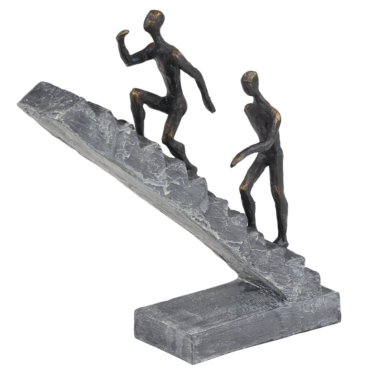 Polystone People Decorative Sculpture with Stairs - Black - Roche River Decor