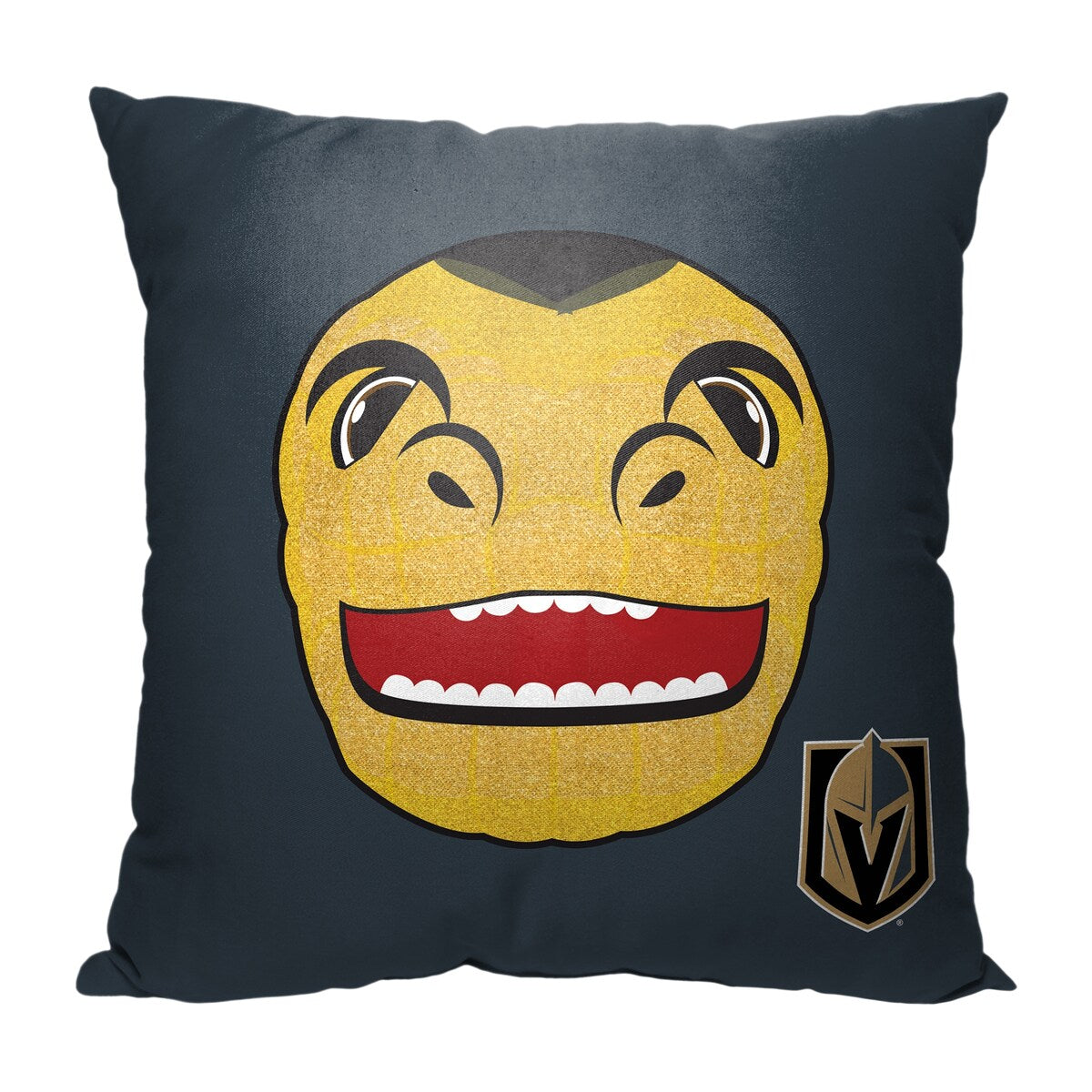 NHL Mascot Love Golden Knights Printed Throw Pillow - Black