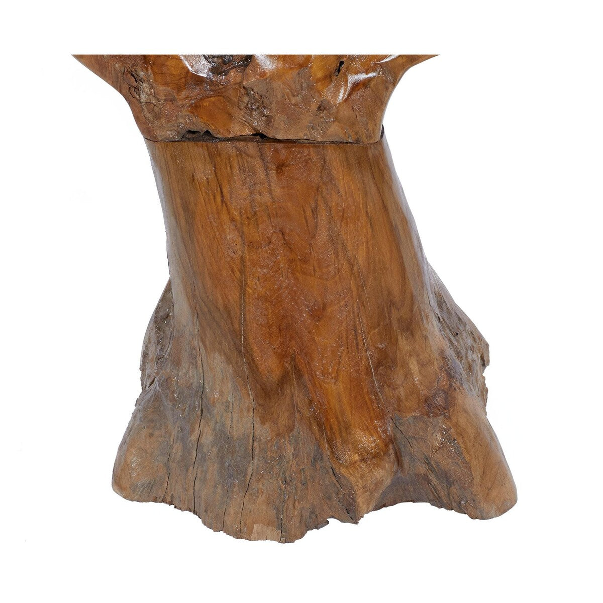 Teak Wood Leaf Handmade Live Edge Decorative Sculpture - Brown - Roche River Decor