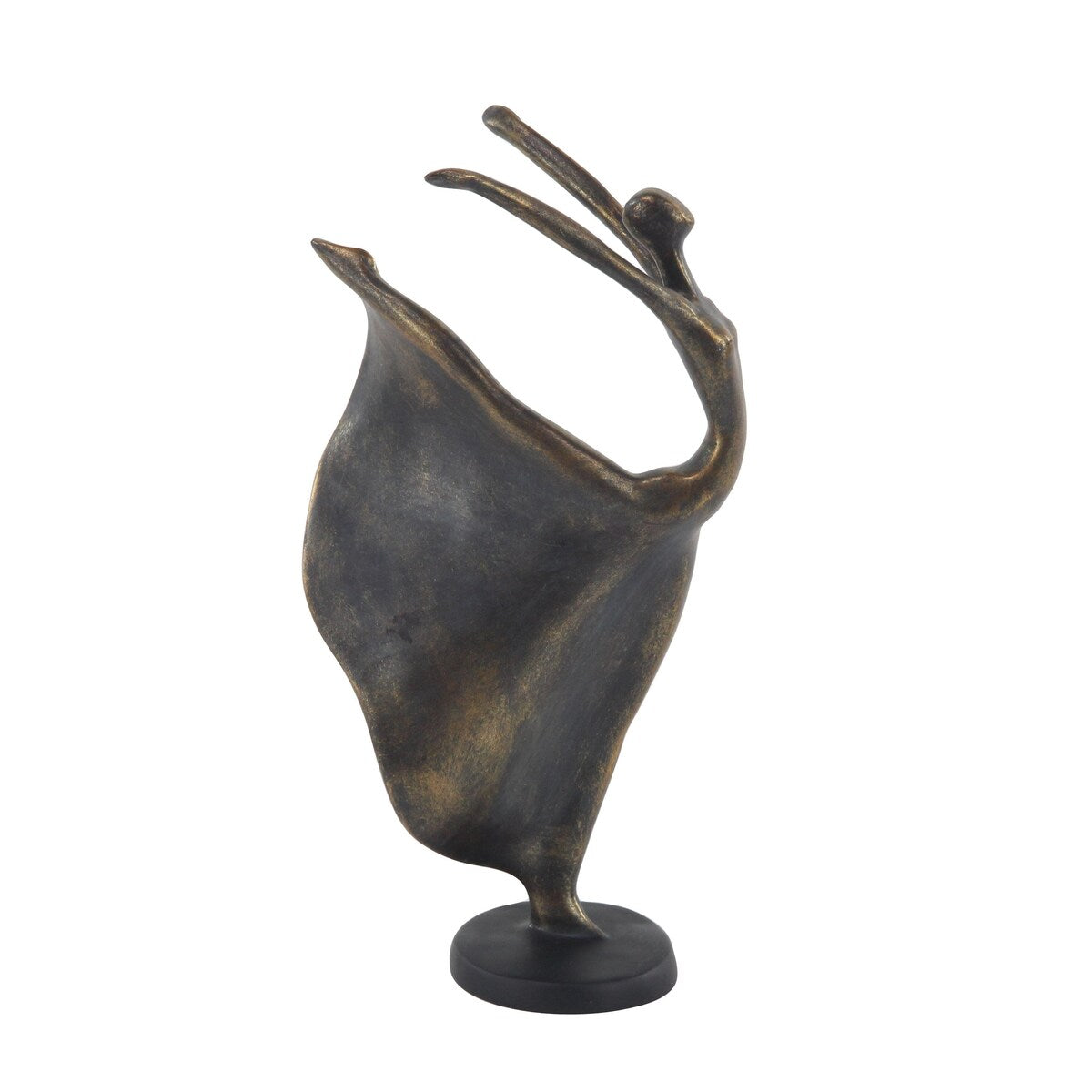 Polystone Dancer Decorative Sculpture - Brass - Roche River Decor