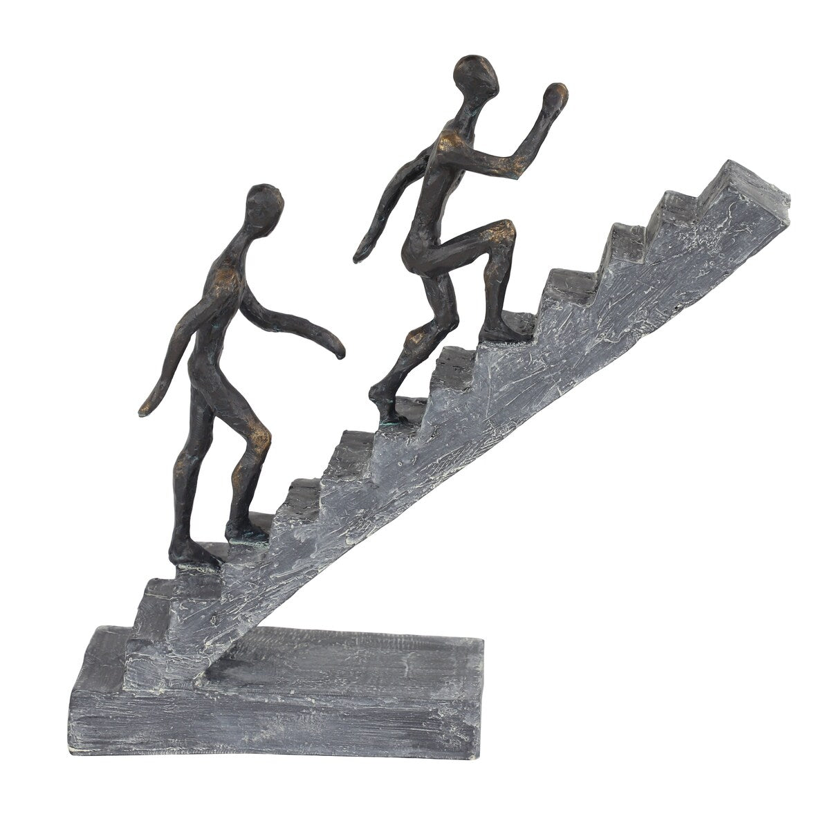 Polystone People Decorative Sculpture with Stairs - Black - Roche River Decor