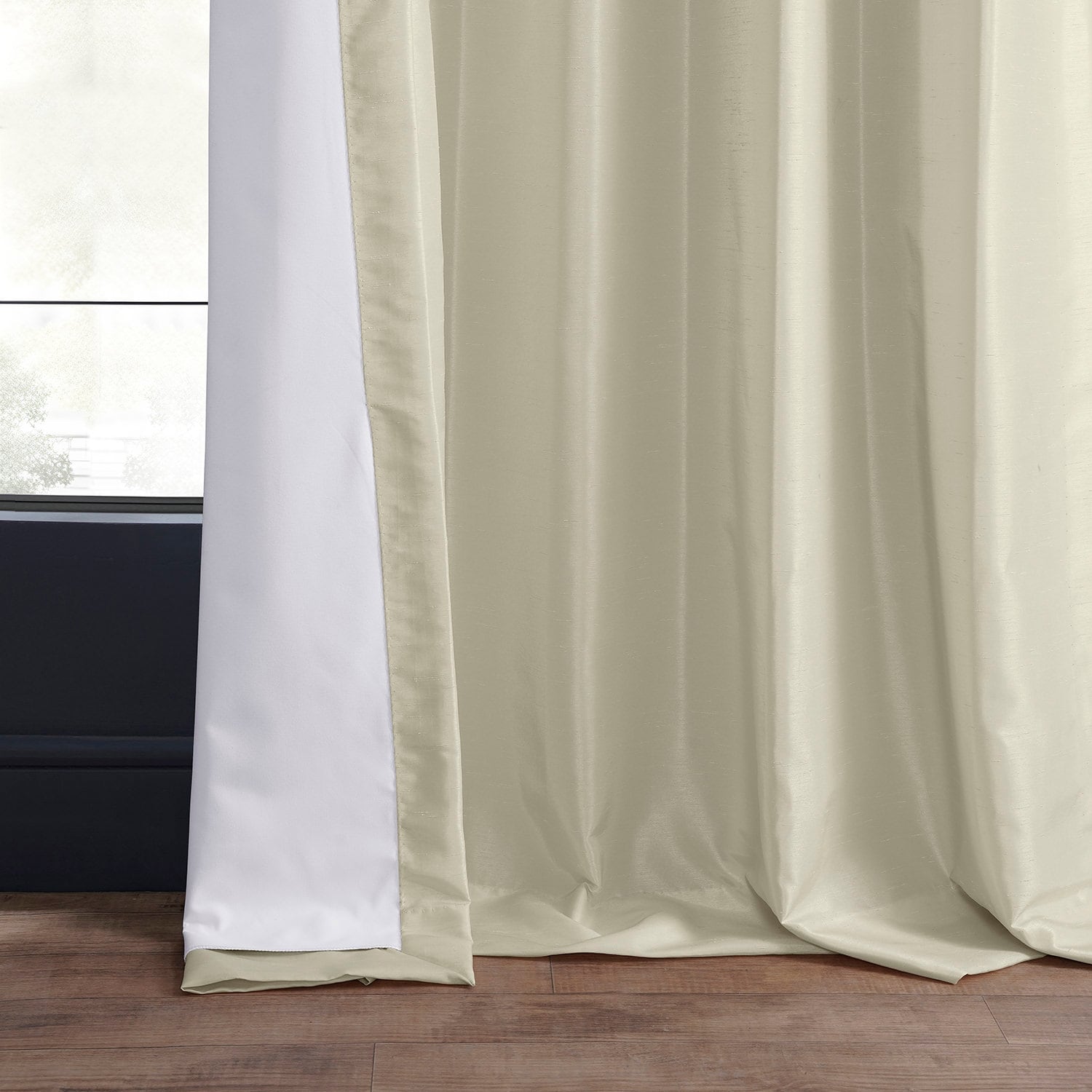 Exclusive Fabrics Solid Vintage Textured Faux Dupioni Silk Pleated Blackout Curtain (1 Panel)