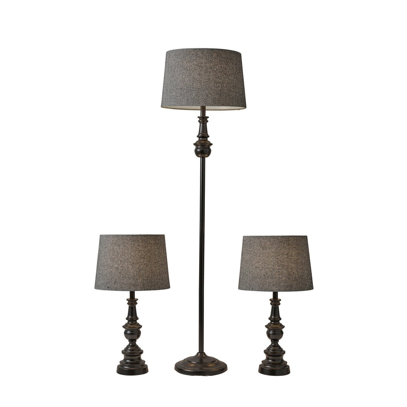 Copper Grove Tepelene Dark Bronze Floor and Table Lamp 3-piece Set