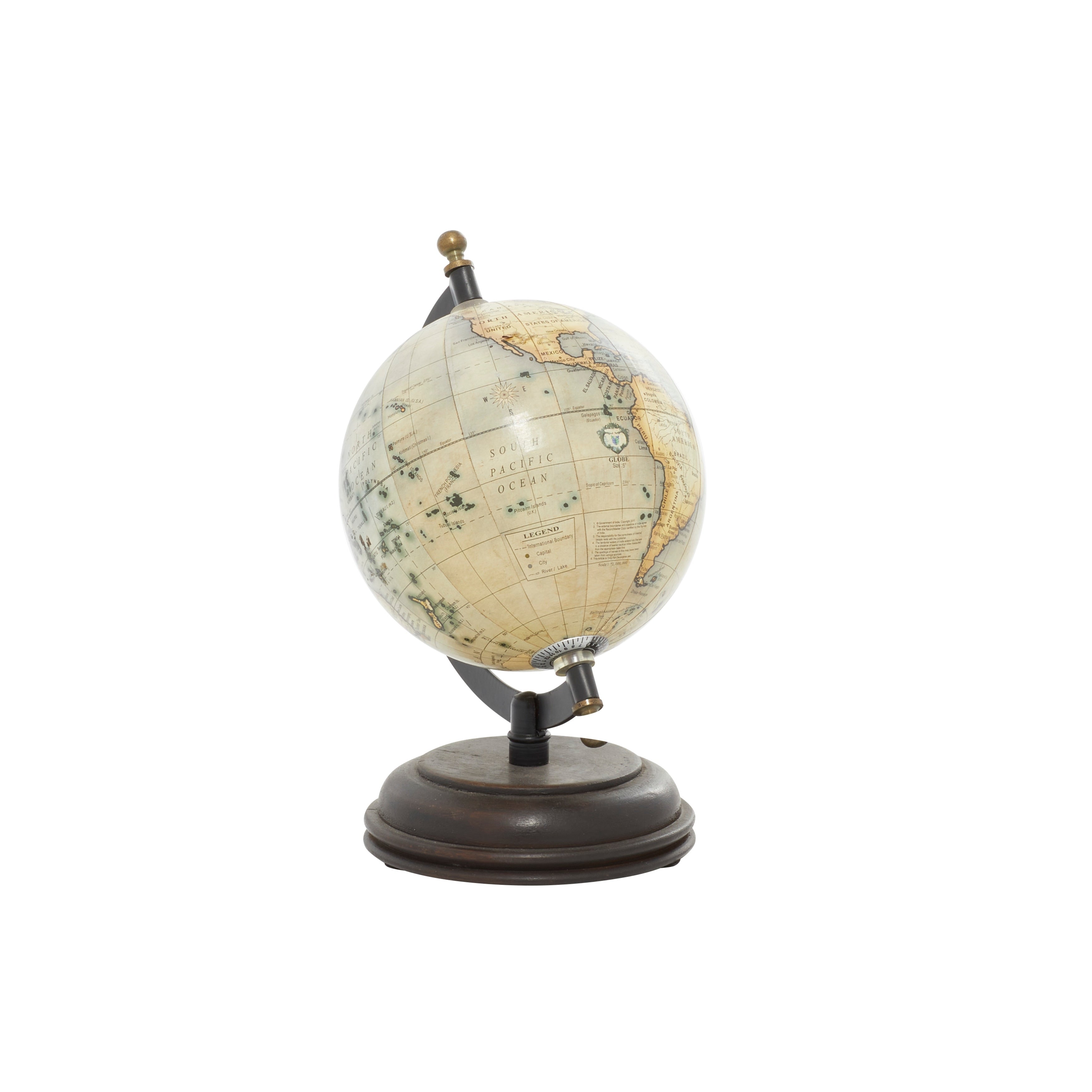 Wood Rustic Globe