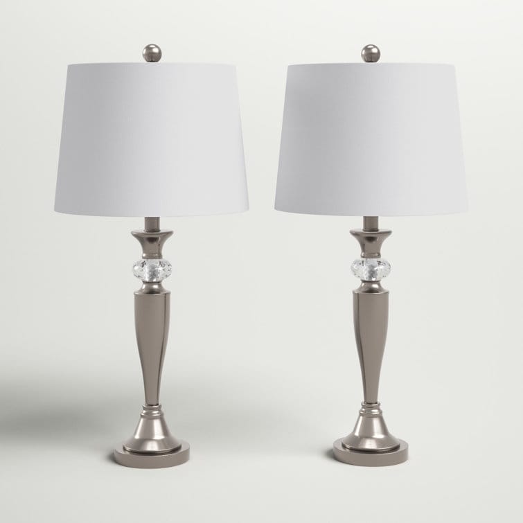 27'' Nickel Table Lamp Set (Set of 2)