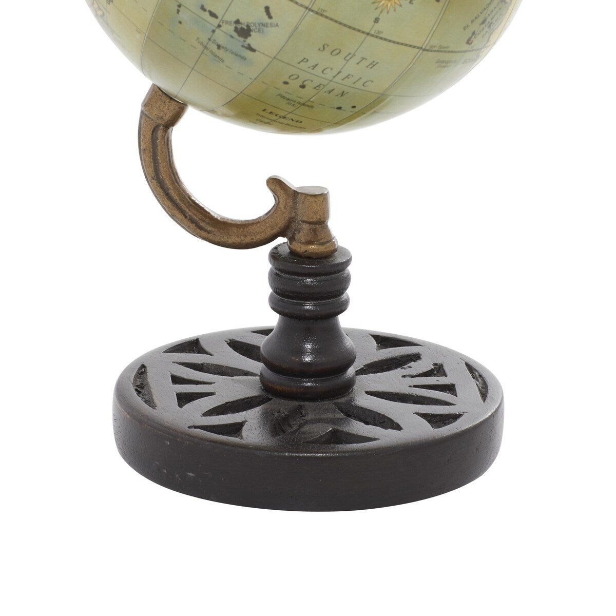 Wood Globe - Green - Roche River Decor