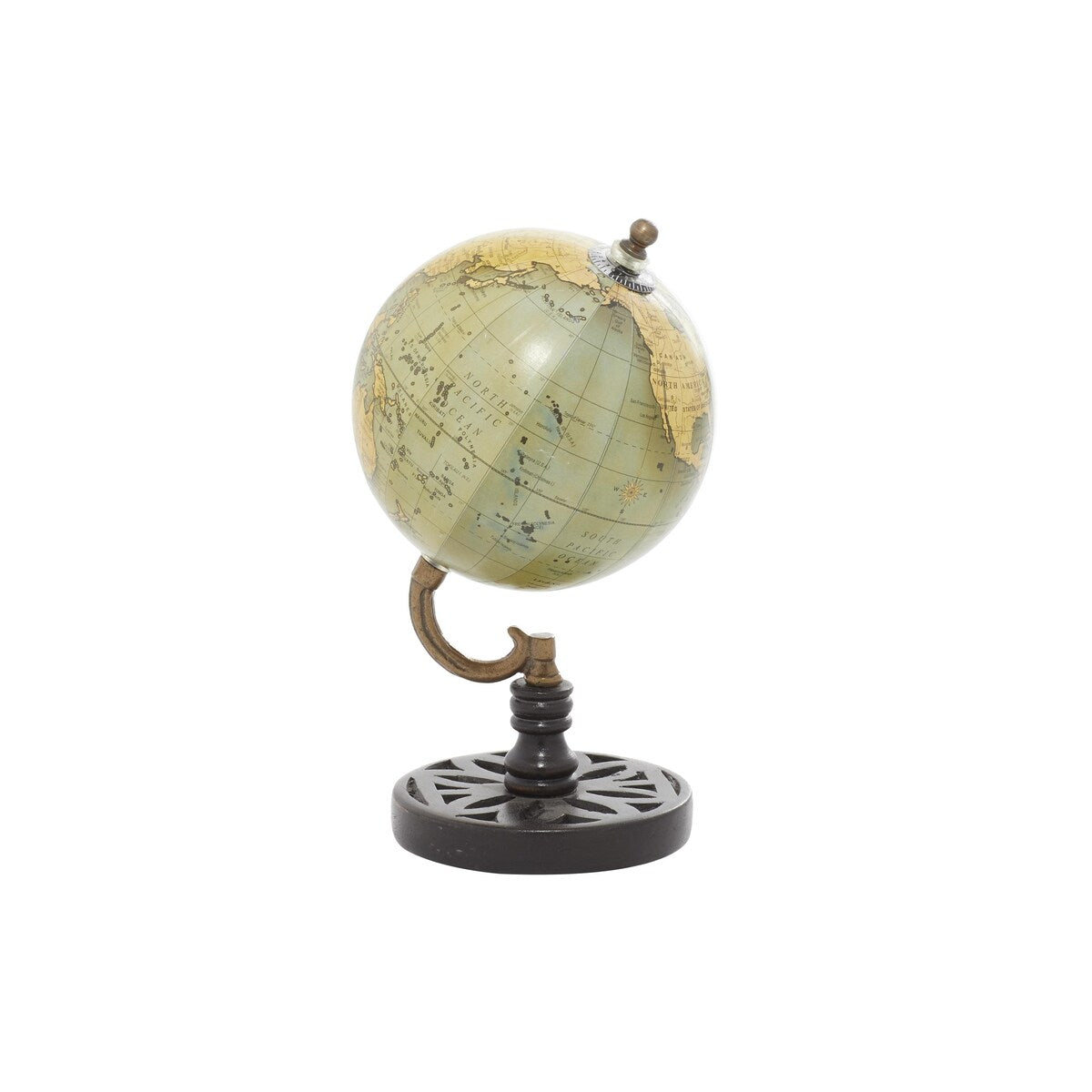 Wood Globe - Green - Roche River Decor