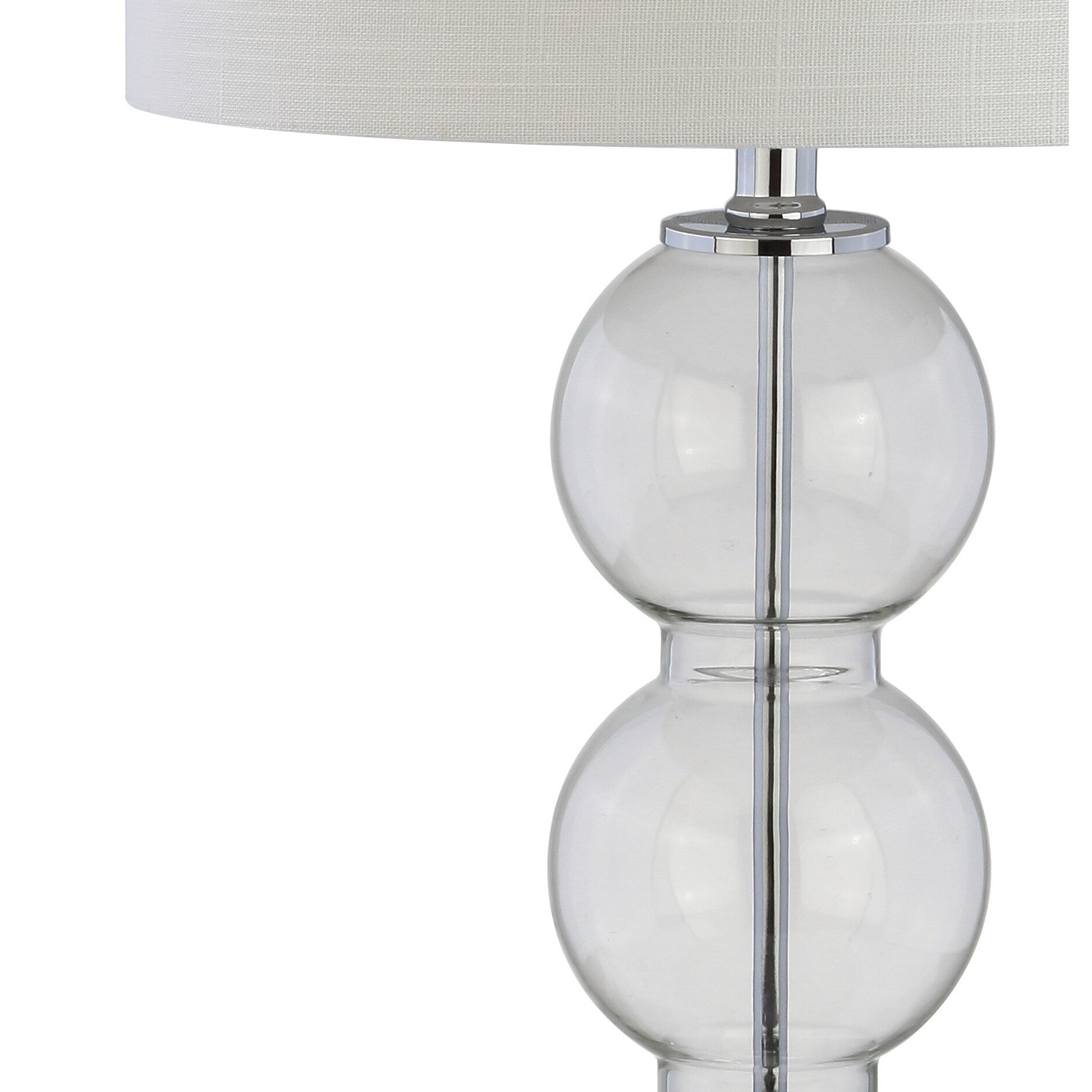 Ella 27 Glass Triple-Sphere LED Table Lamp, Mercury Silver/Chrome (Set of 2) by JONATHAN Y