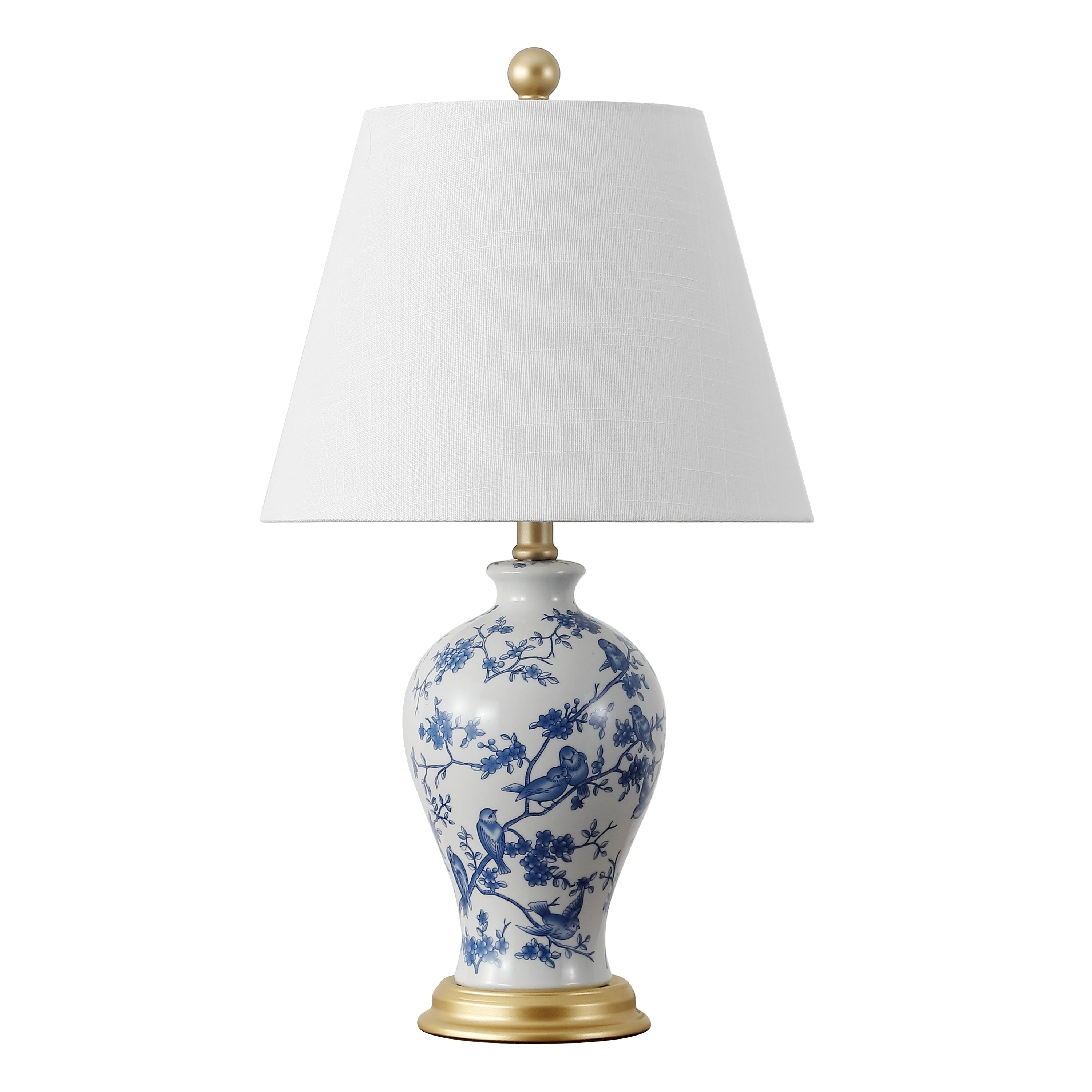 Grace 24 Floral LED Table Lamp, Multi/Brass by JONATHAN Y