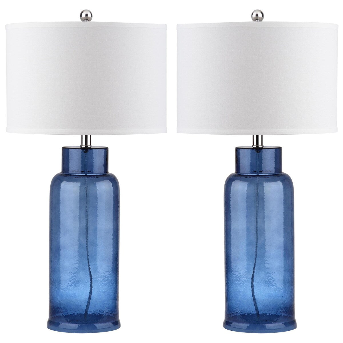 SAFAVIEH Lighting Mayra 29-inch Clear Bottle Glass Table Lamp (Set of 2) - 15.5x15.5x29