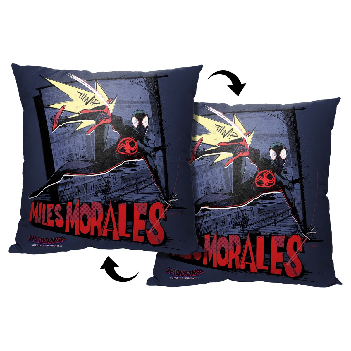 Marvel Spider-Man Across The Spiderverse Miles Thwip 18 Inch Throw Pillow