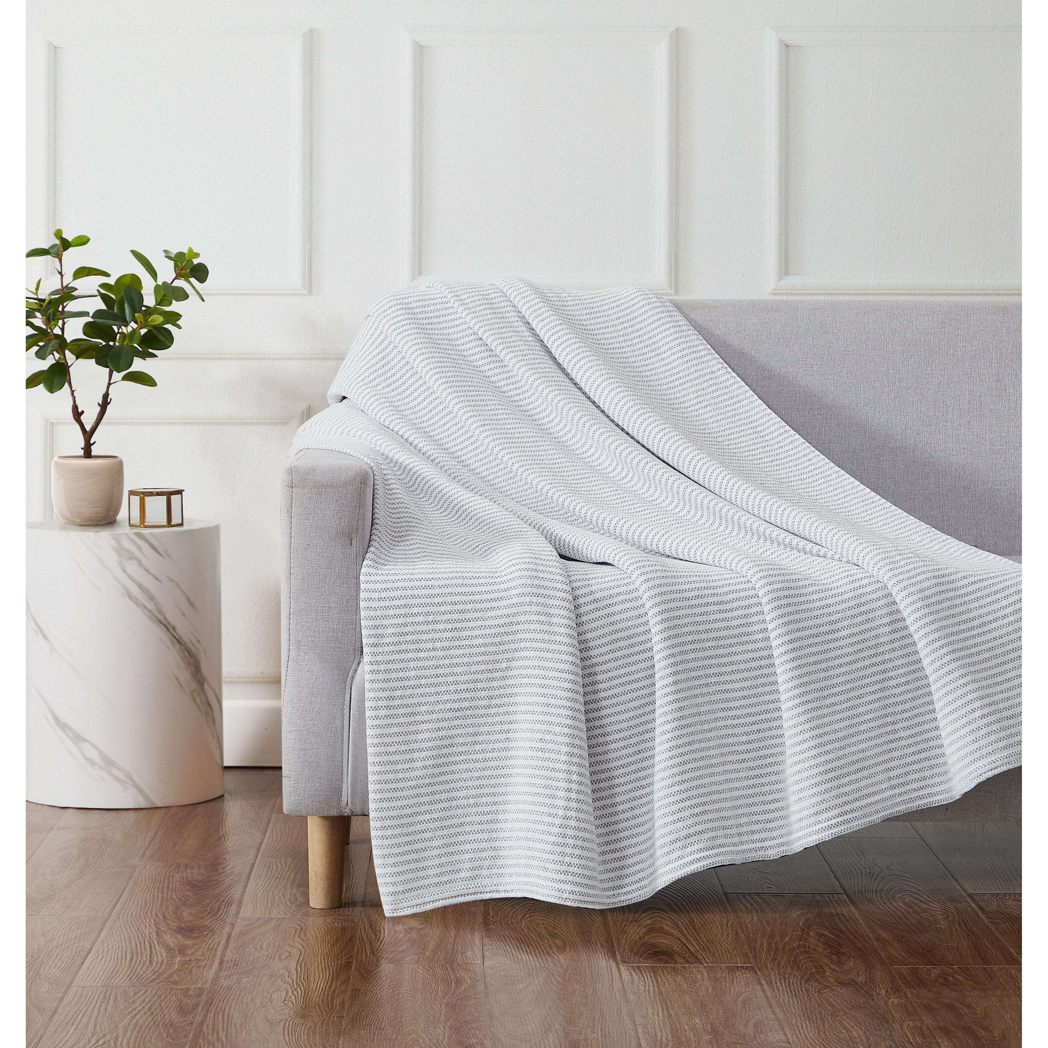 Brooklyn Loom Striped Chenille Blanket