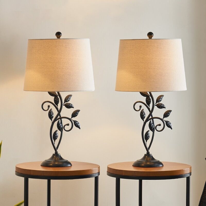 26 Black Bedside Table Lamp Set (Set of 2)