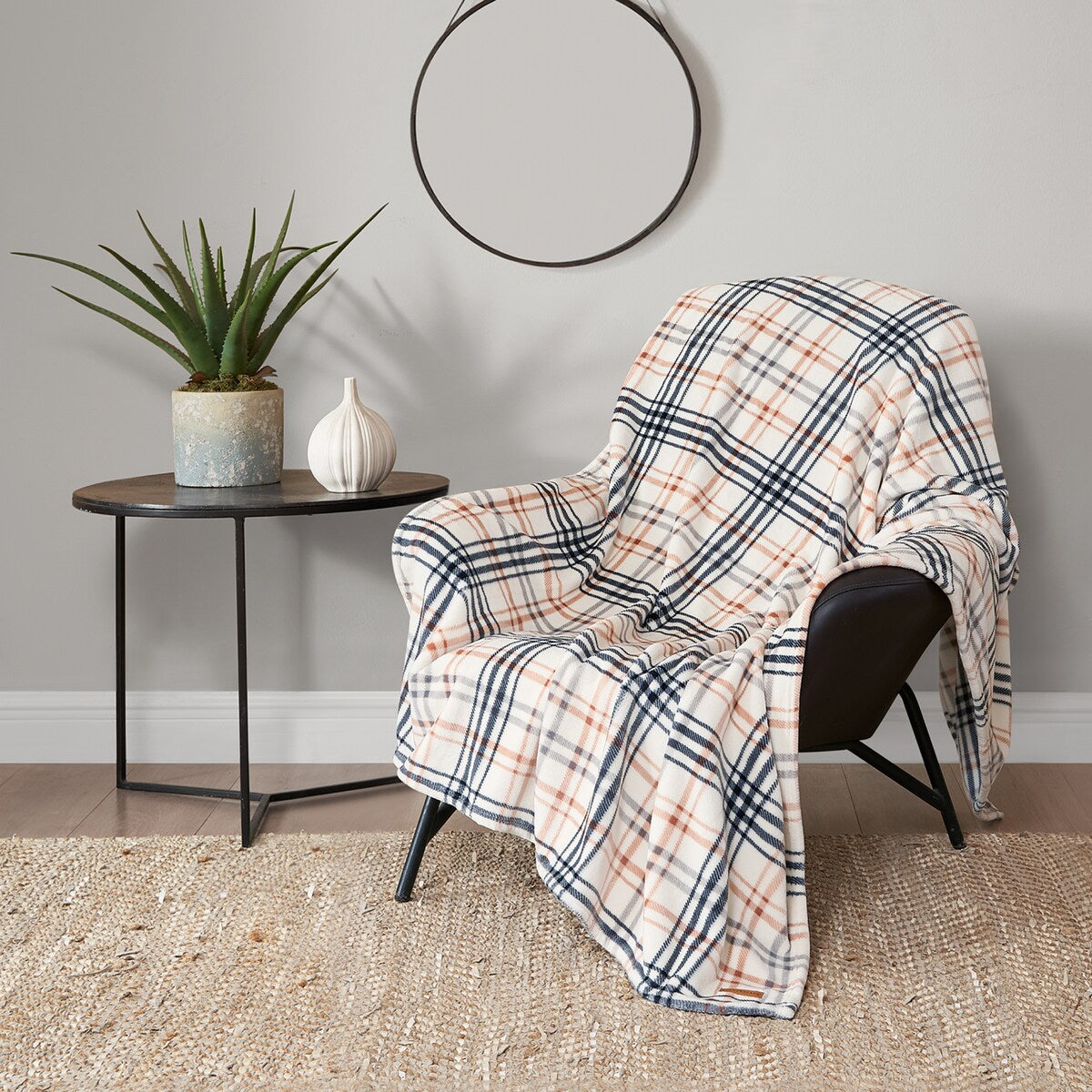 Lucky Brand Camper Plaid Throws Plush 50 x 70 Throw Blanket