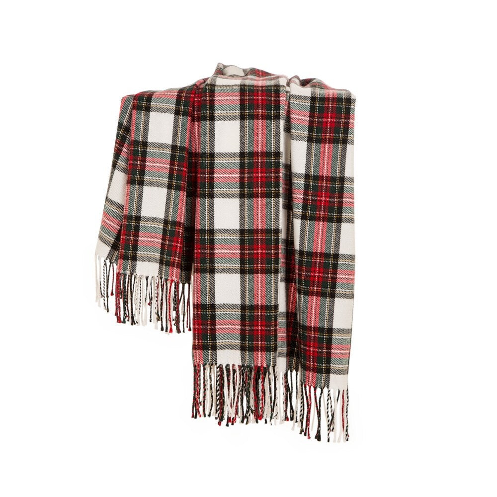 Glitzhome 50 x 60 Plaid Woven Acrylic 400g Christmas Blanket