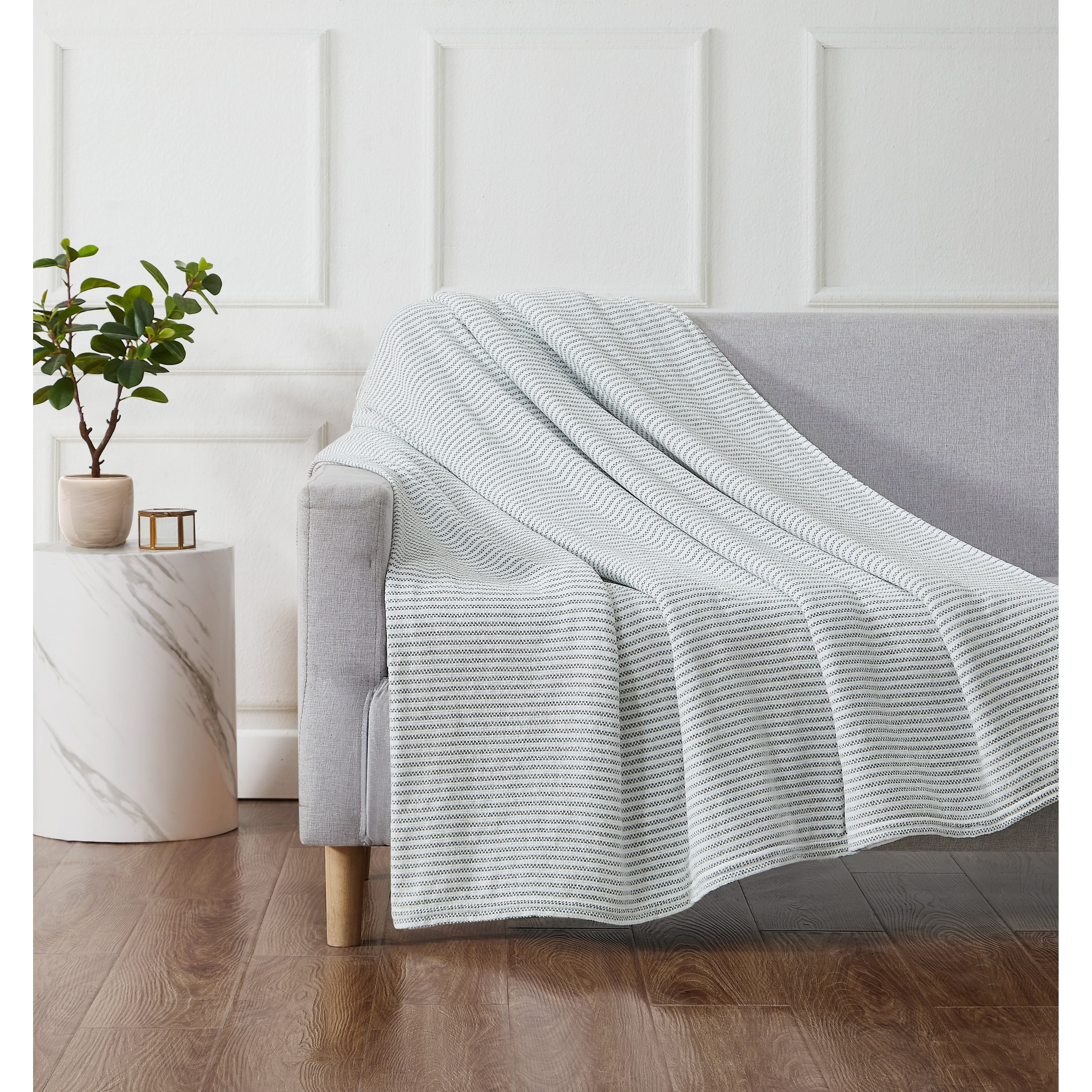 Brooklyn Loom Striped Chenille Blanket