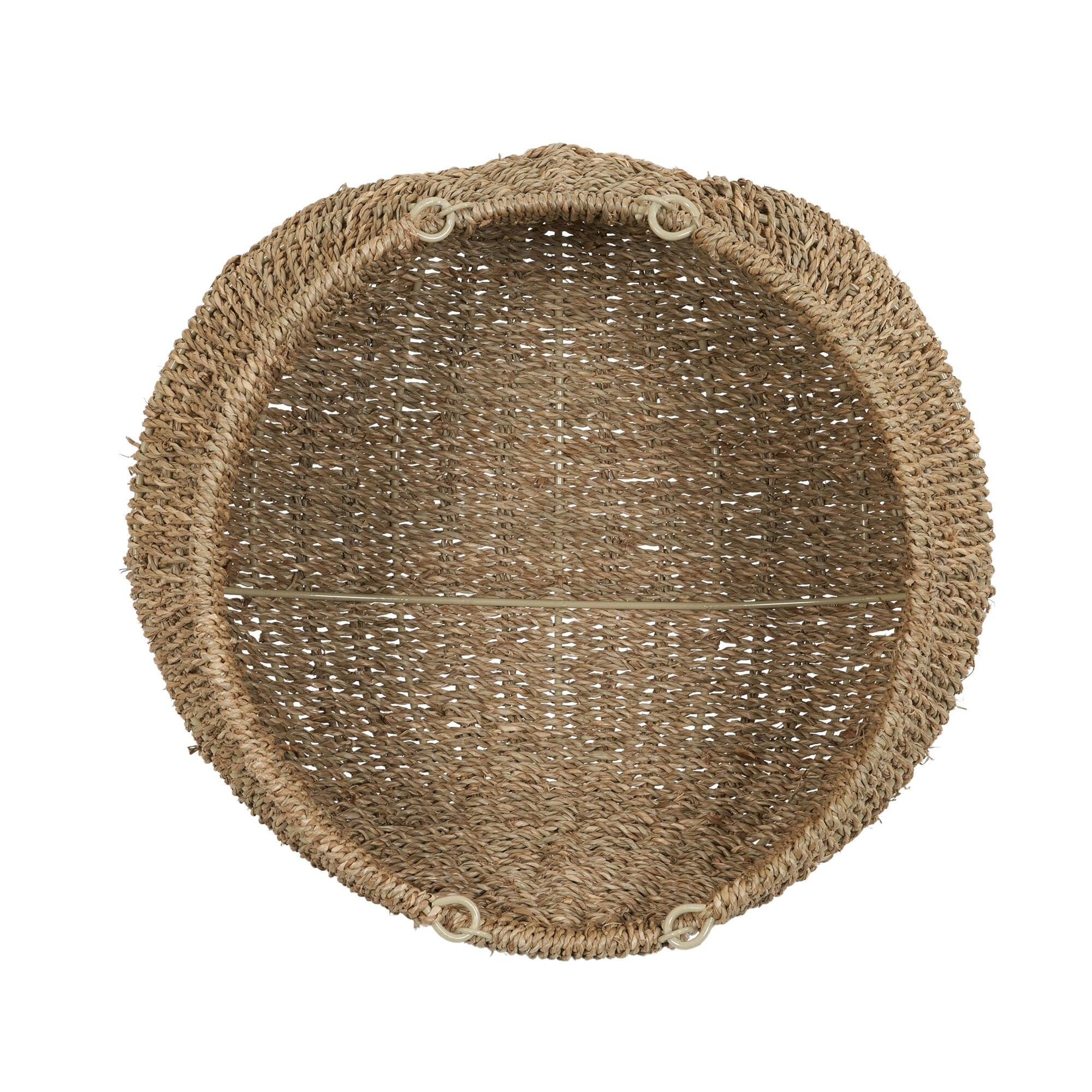 Household Essentials Decorative Seagrass Baskets with Handles