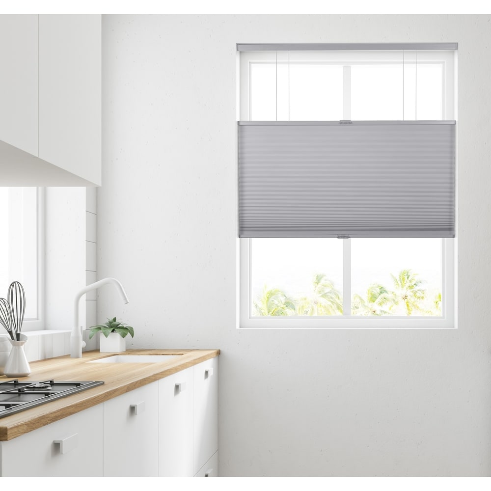 Arlo Blinds Grey Light Filtering 9/16 Top Down Bottom Up Cellular Shade