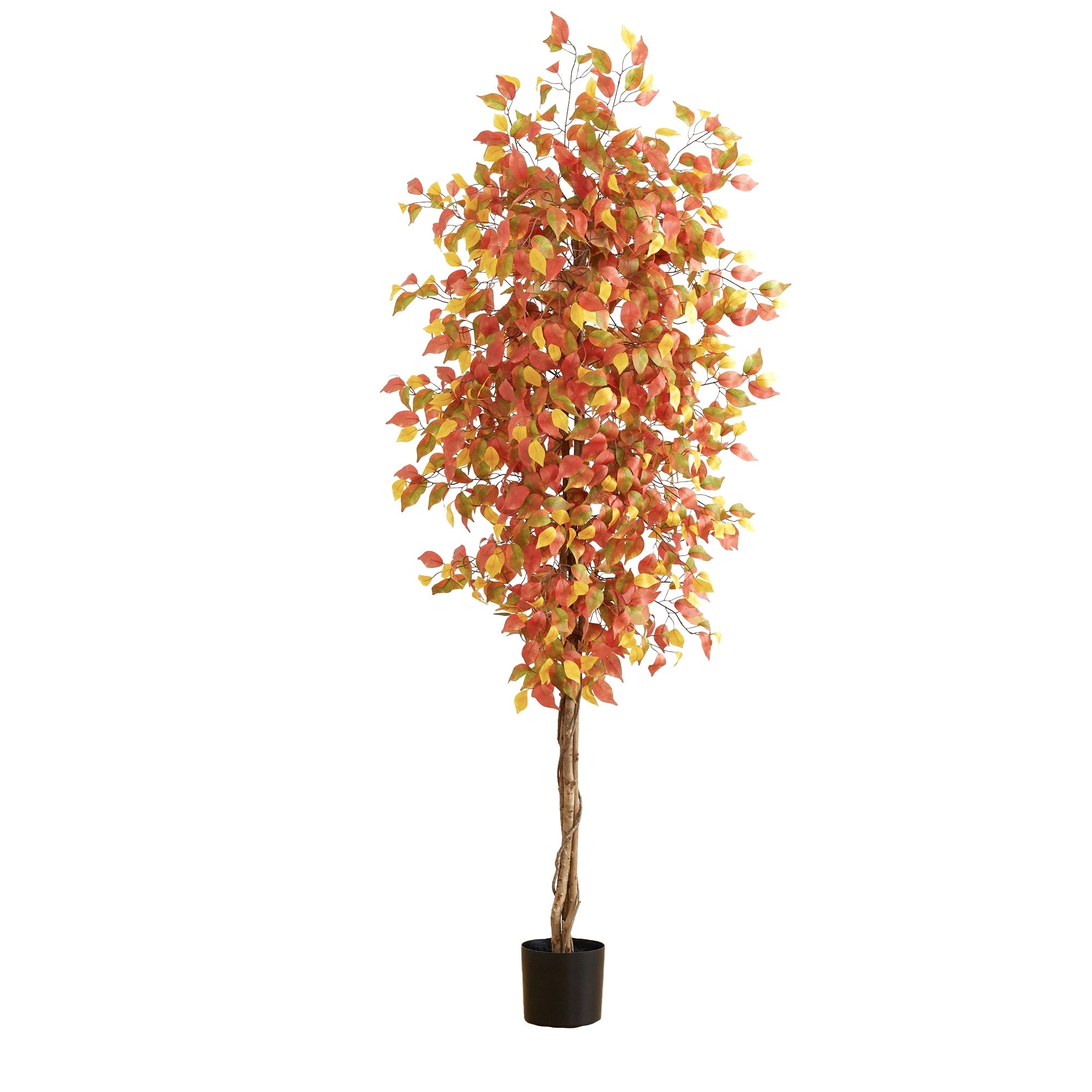 7' Autumn Ficus Artificial Fall Tree