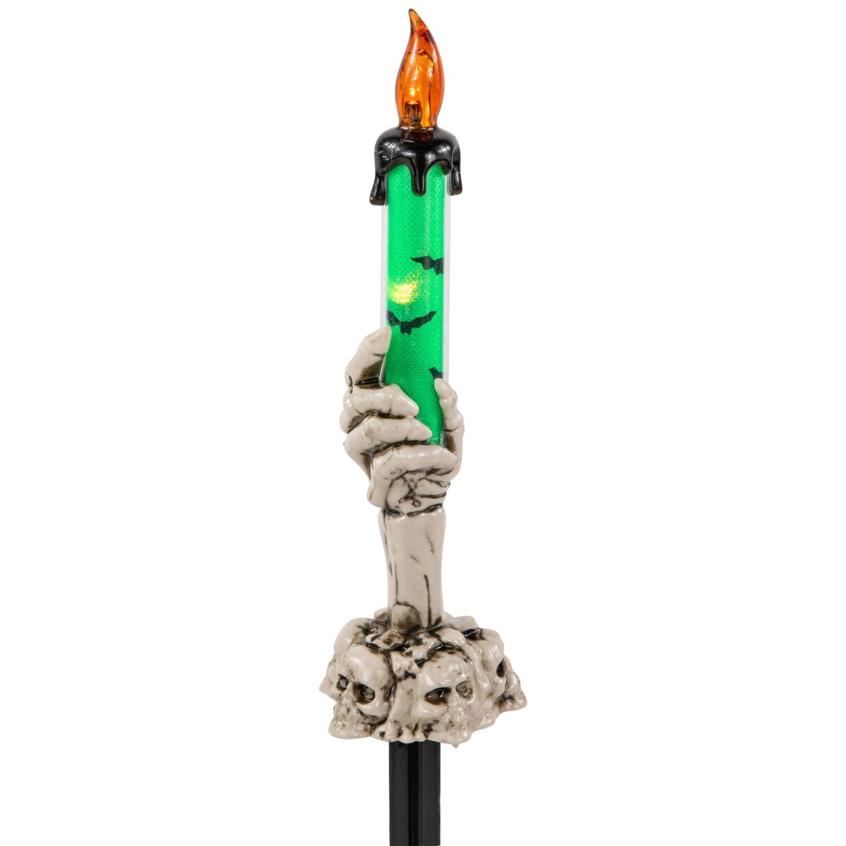 LED Lighted Skeleton Candle Halloween Decorations - 8.5 - Set of 6