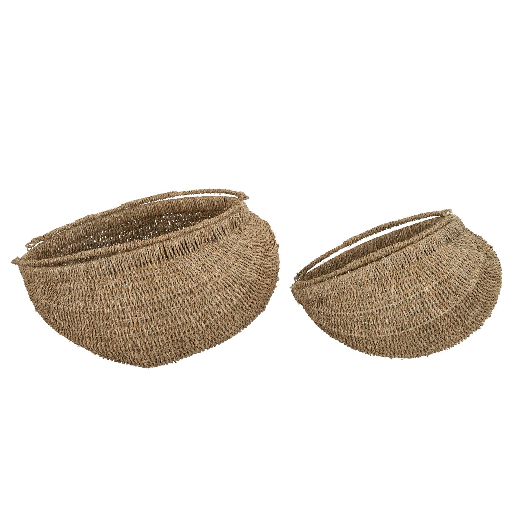 Household Essentials Decorative Seagrass Baskets with Handles