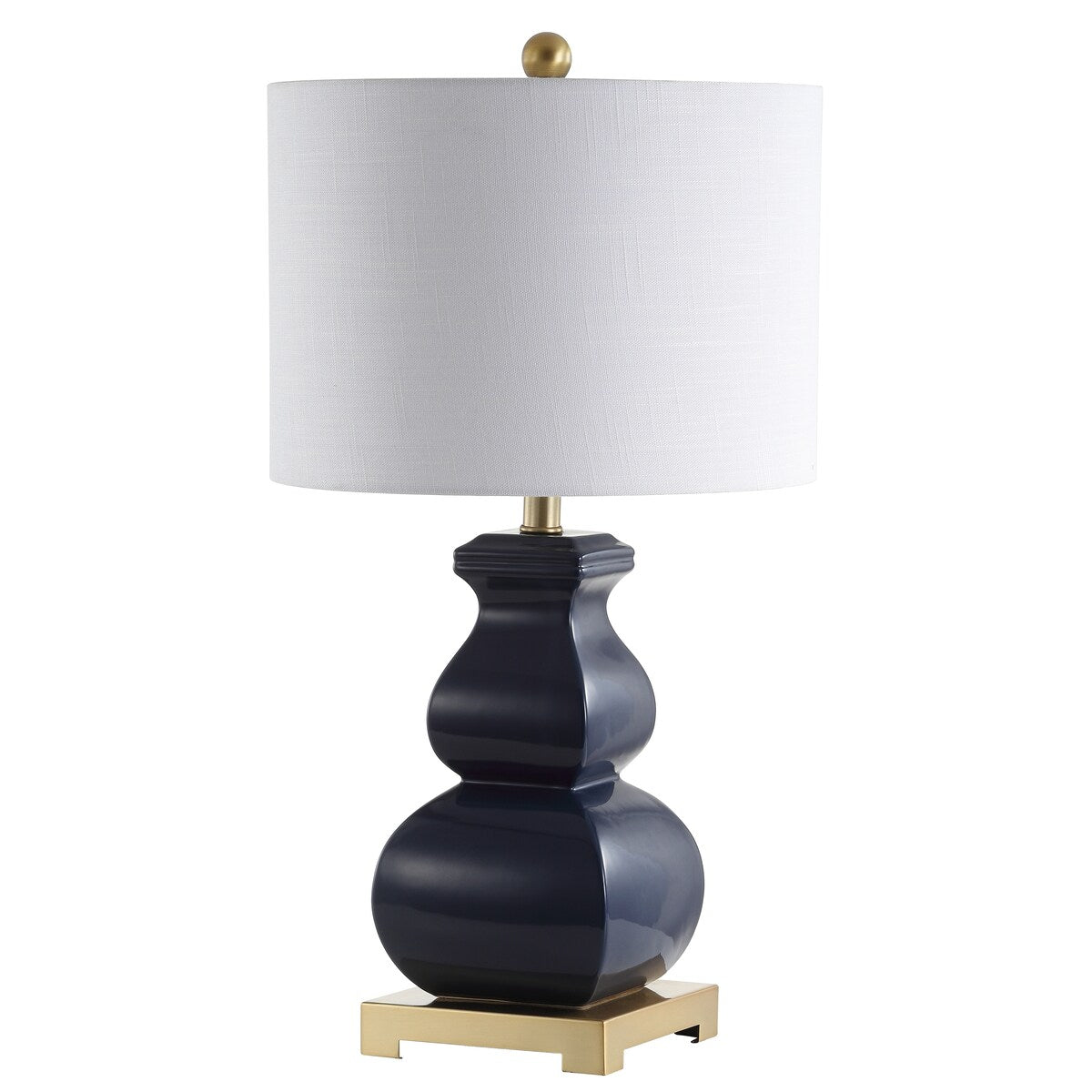 Diana 25.5 Ceramic LED Table Lamp, Navy/Gold by JONATHAN Y