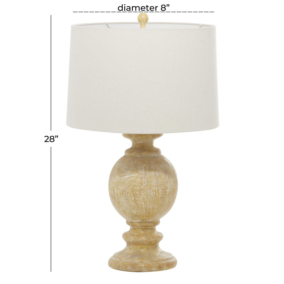 Polystone Room Table Lamp - Set of 2 Light Brown - Roche River Decor