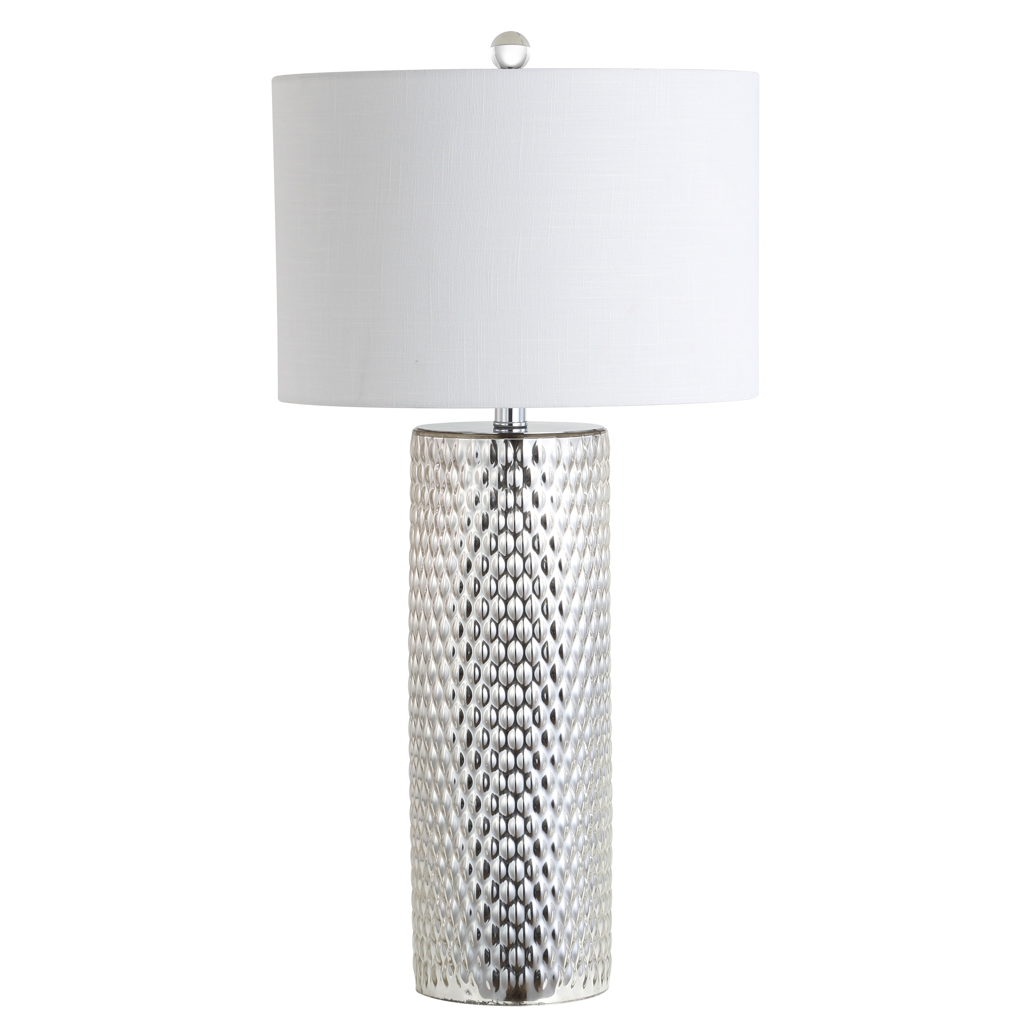 Hughes 30 Glass LED Table Lamp, Silver by JONATHAN Y