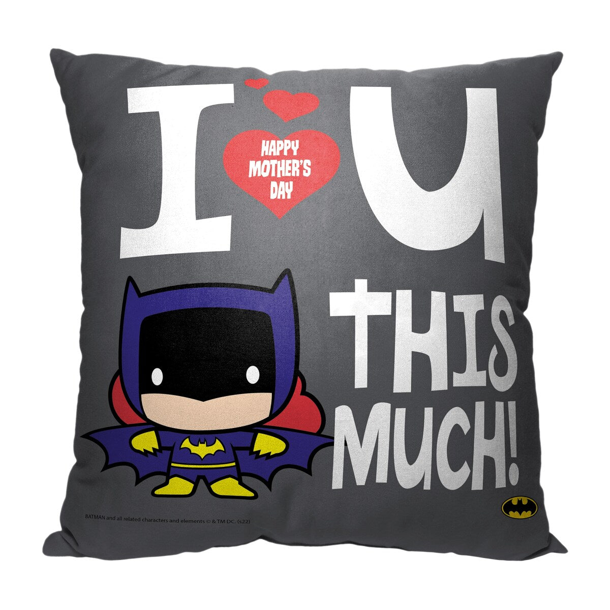 Warner Brothers Superman Love Mom This Much 18 Inch Throw Pillow