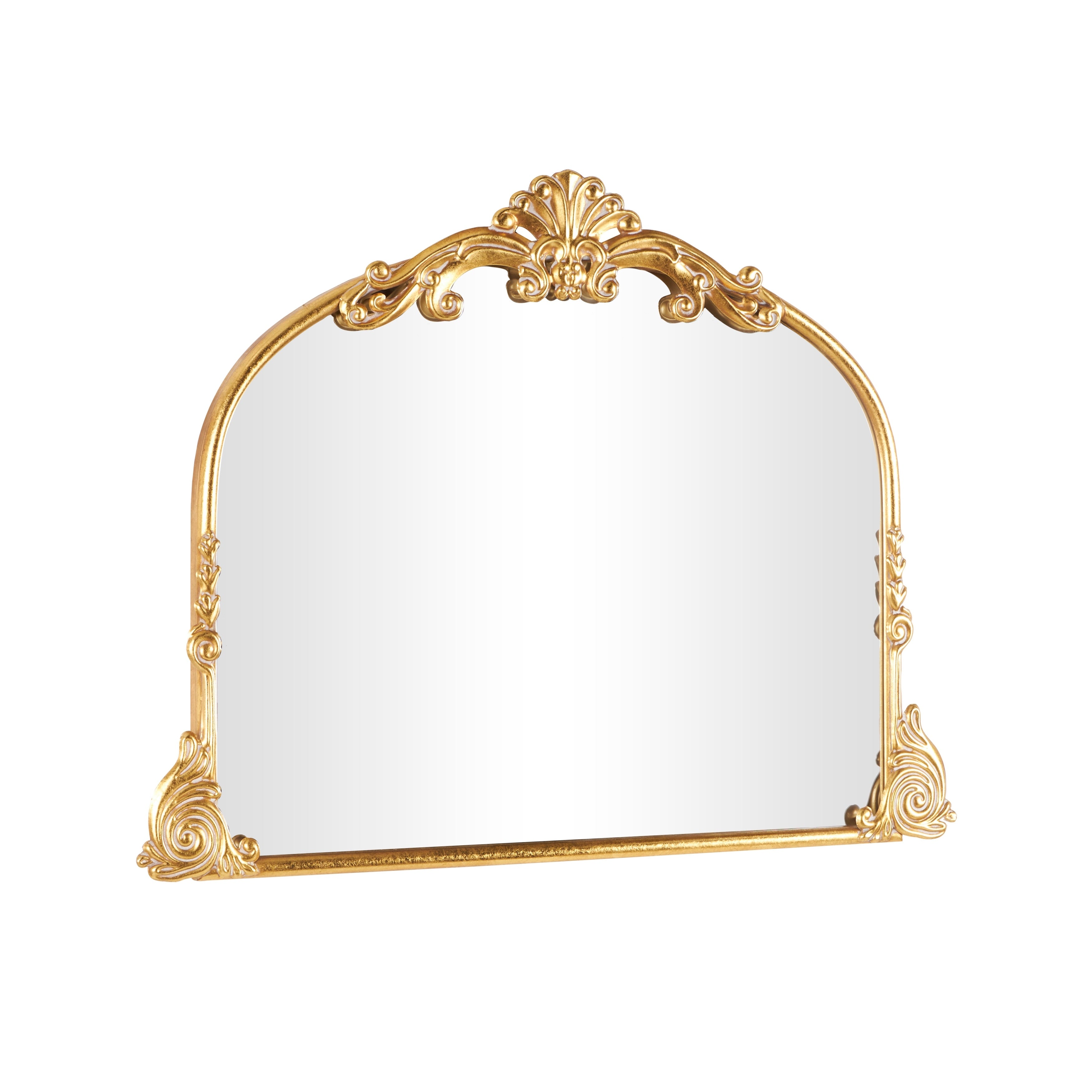 Metal Scroll Ornate Baroque Floor or Wall Mirror - Gold - Various Sizes and Shapes - Roche River Decor