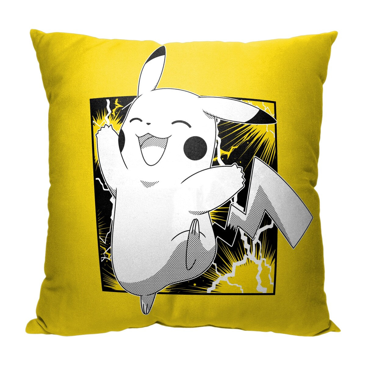 Pokemon Horray Pikachu Printed Throw Pillow - Yellow