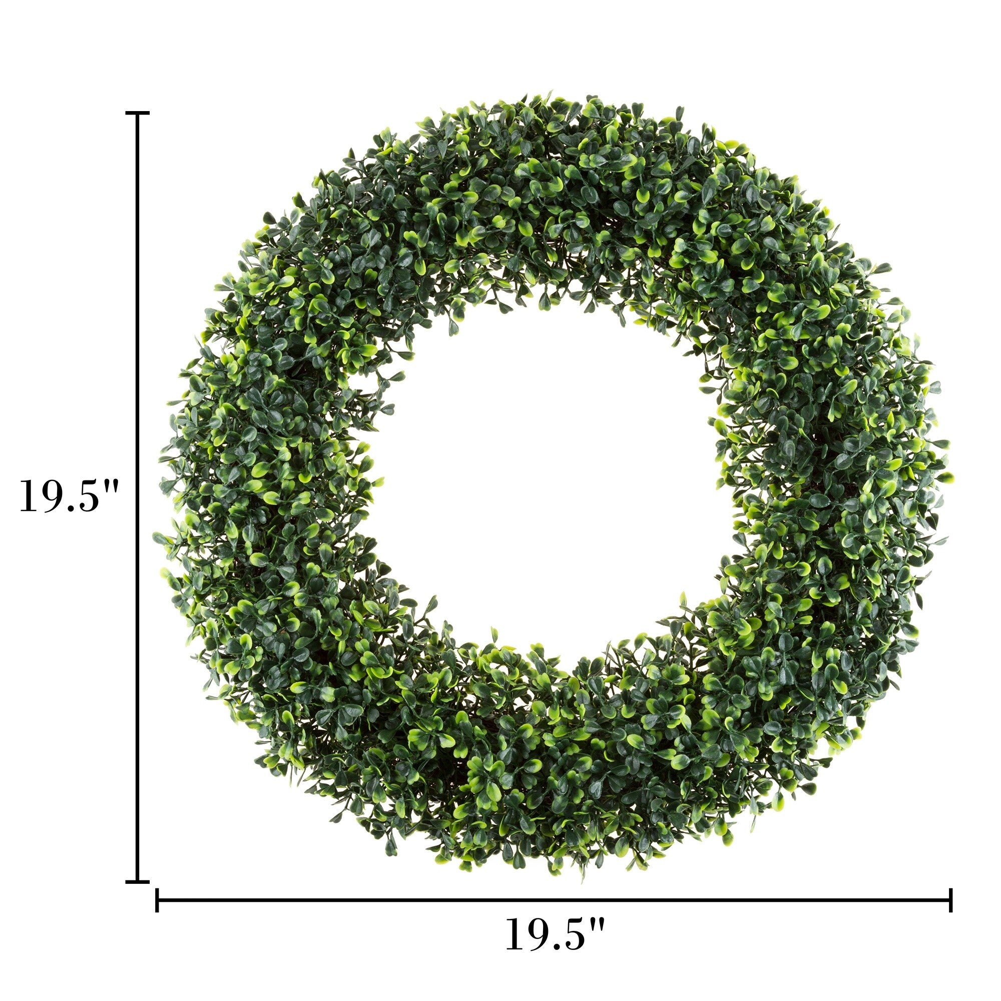 Artificial Boxwood 19.5 inch Round Wreath by Pure Garden