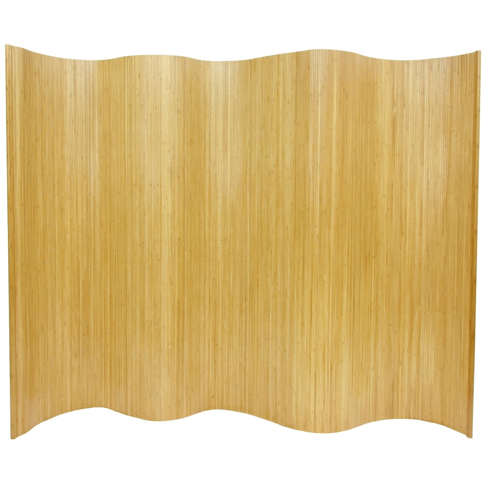 Handmade Bamboo Wave 6-foot Screen (China)