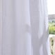 Exclusive Fabrics Signature Purity White French Linen Sheer Curtain Panel