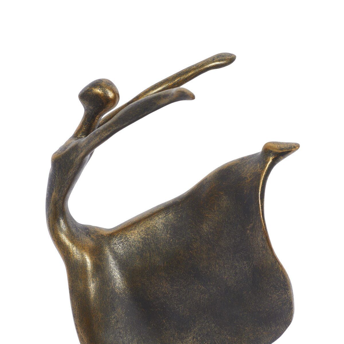 Polystone Dancer Decorative Sculpture - Brass - Roche River Decor