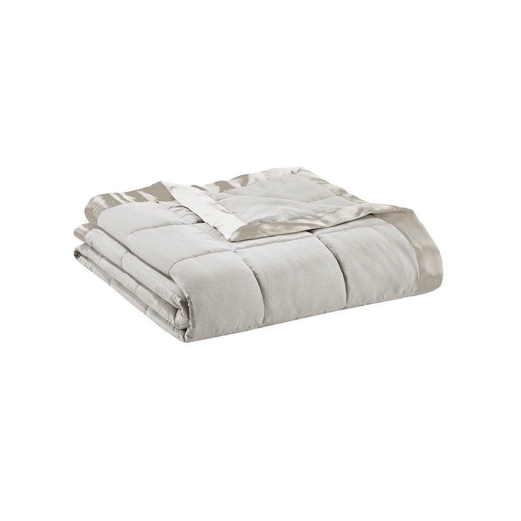 Gracie Mills Larry All-Season Down Alternative Blanket with Satin Trim