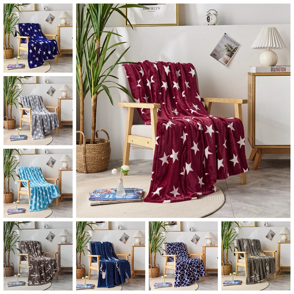 Microplush Fleece Ultra-soft Patterned Velvet Throw Blanket