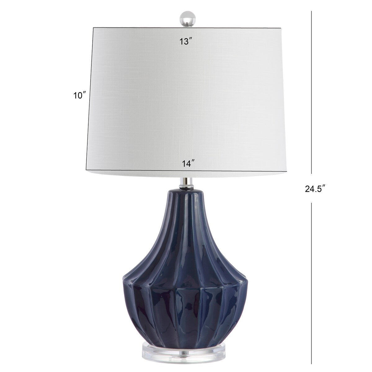 Thatcher 24.5 Ceramic LED Table Lamp, Navy by JONATHAN Y